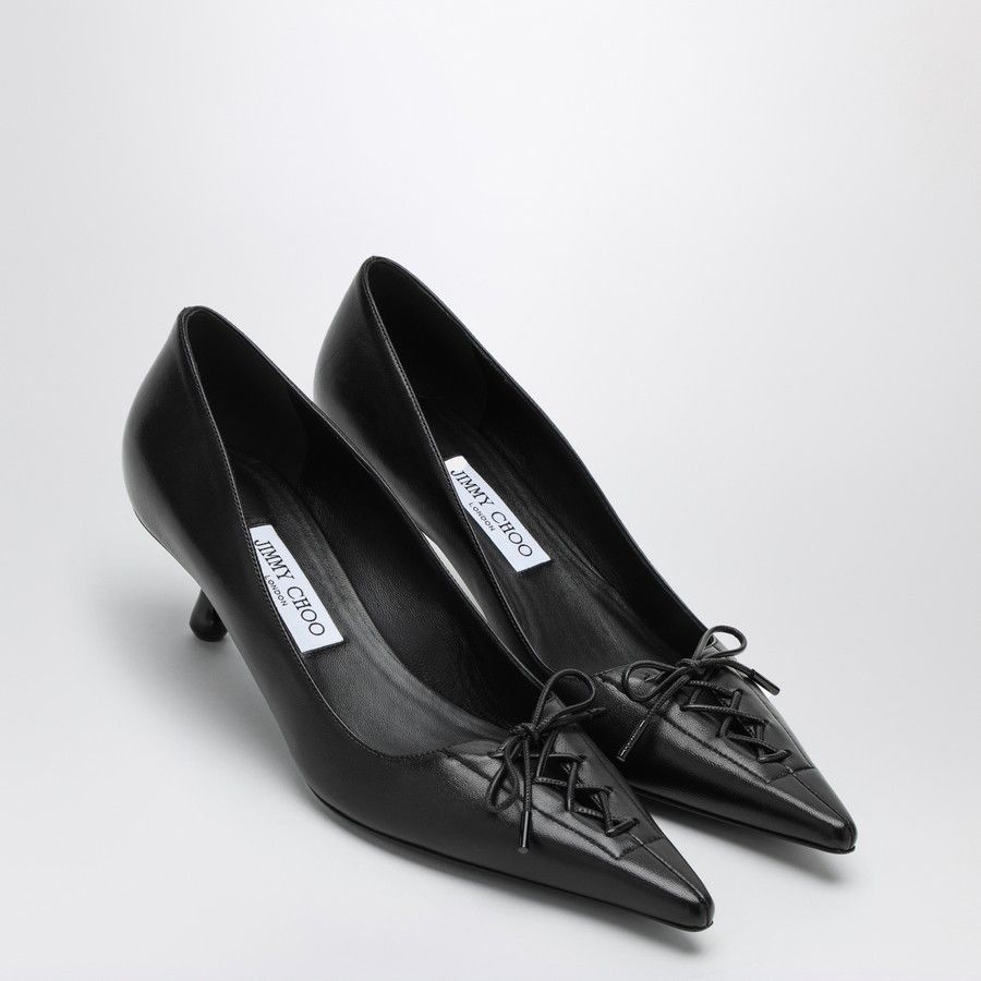 Jimmy Choo o1d2blof0824 Leather Décolleté in Black Size US 6.5 / IT 36.5 - 2 Thumbnail