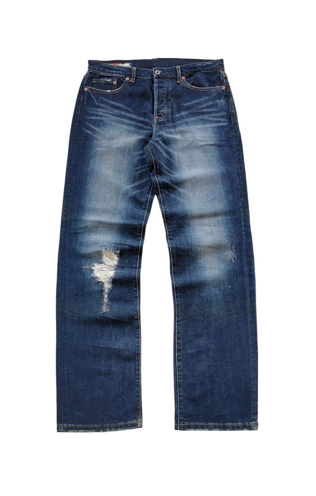 Kapital Vintage Rock Wood Patches Faded Jeans Size US 34 / EU 50 - 1 Thumbnail