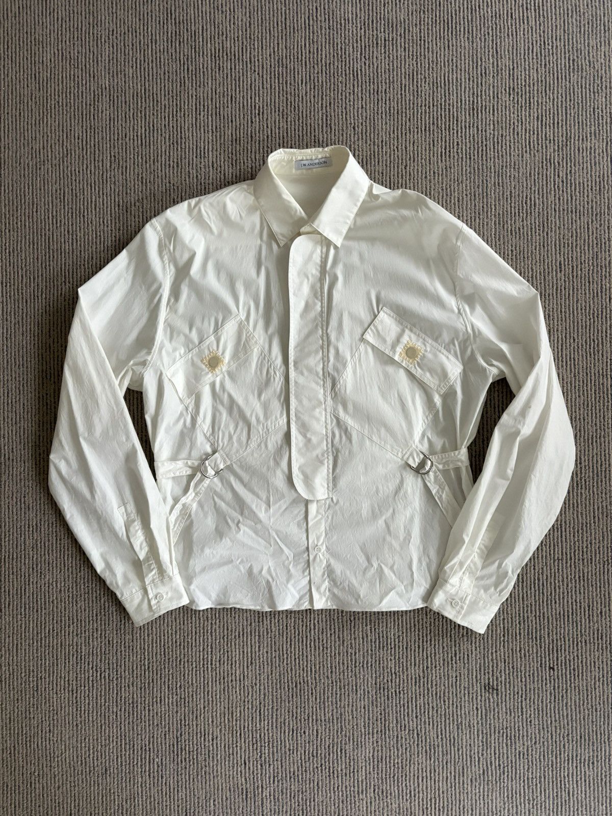 JW Anderson White D-Ring Detail Shirt Size US M / EU 48-50 / 2 - 2 Thumbnail