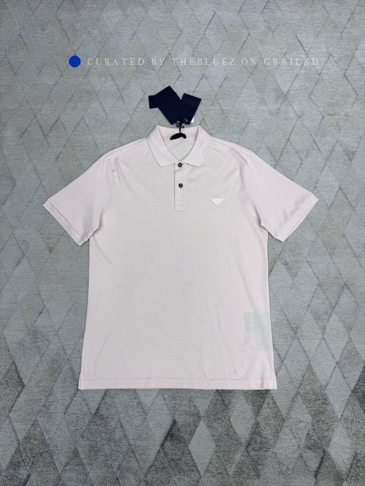Prada Pink Pique Polo Shirt in Size L Size US L / EU 52-54 / 3 - 1 Thumbnail