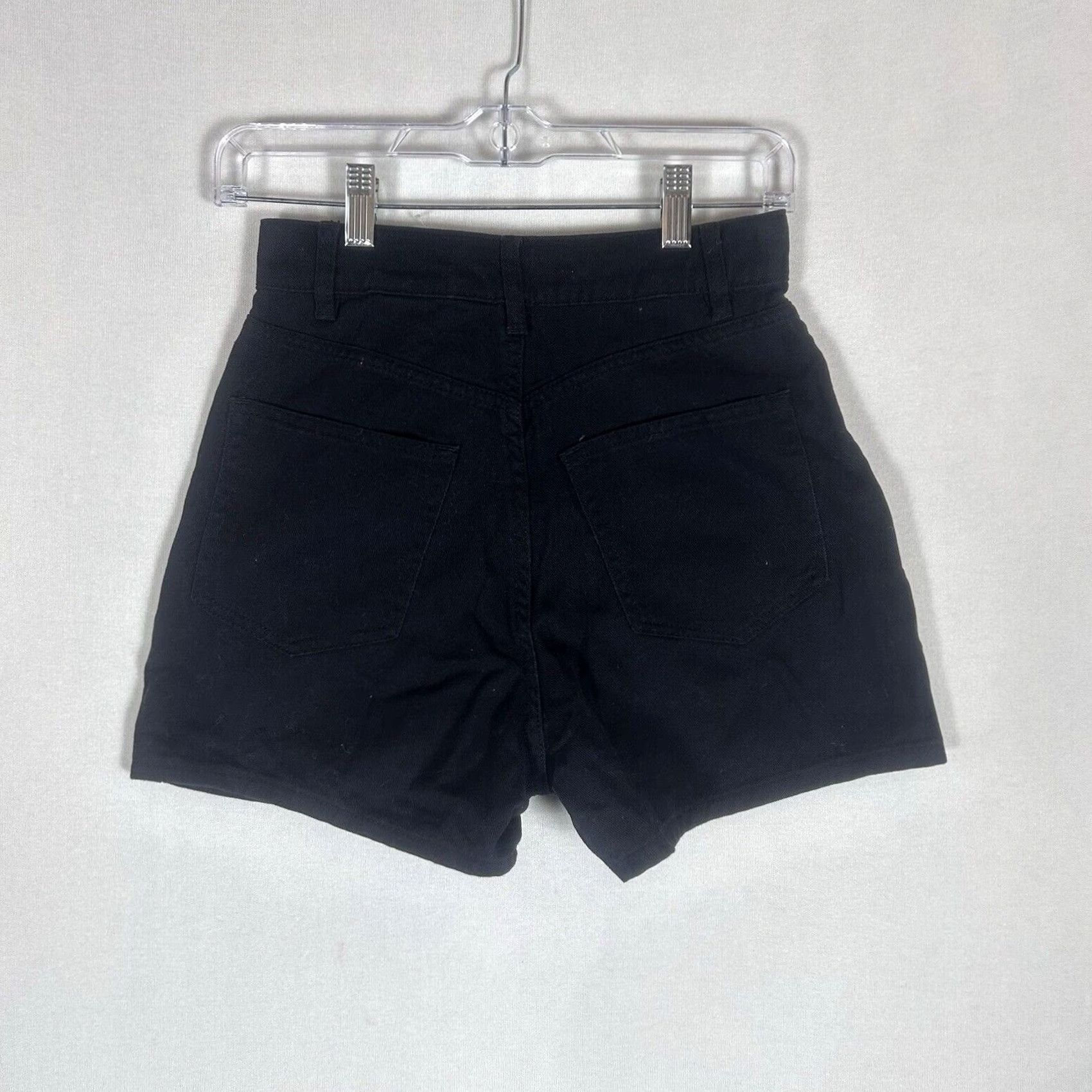 H&M Divided by H&M Mom Shorts Womens Size 2 Black High Rise 5 Pocket Inseam 3" Denim 100% Cotton Casual Size 26" / US 2 / IT 38 - 6 Thumbnail