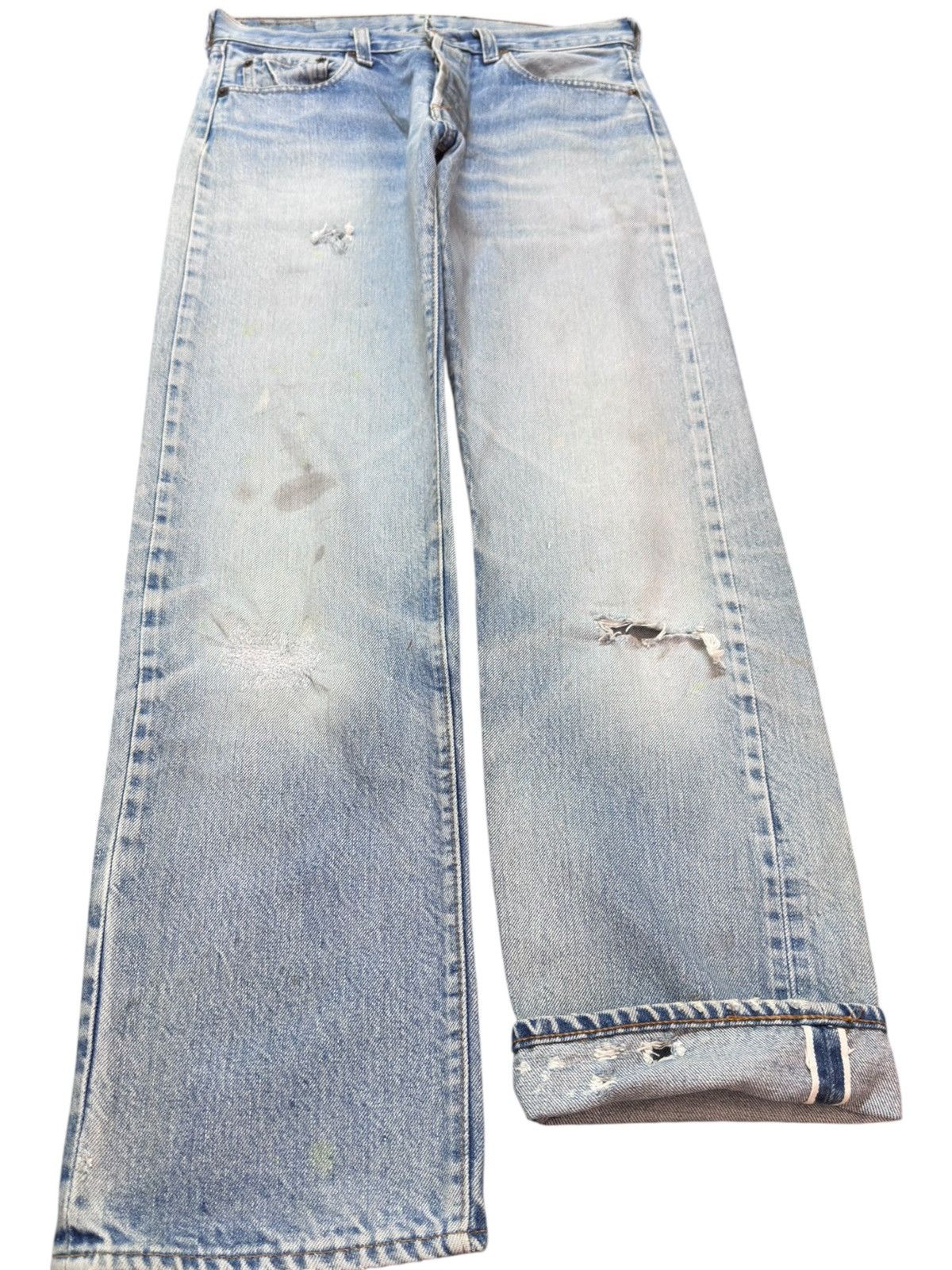 Levi's Vintage Clothing Vintage 70’s Levi’s 501 Selvedge Button 524 Faded Denim Size US 29 - 3 Thumbnail