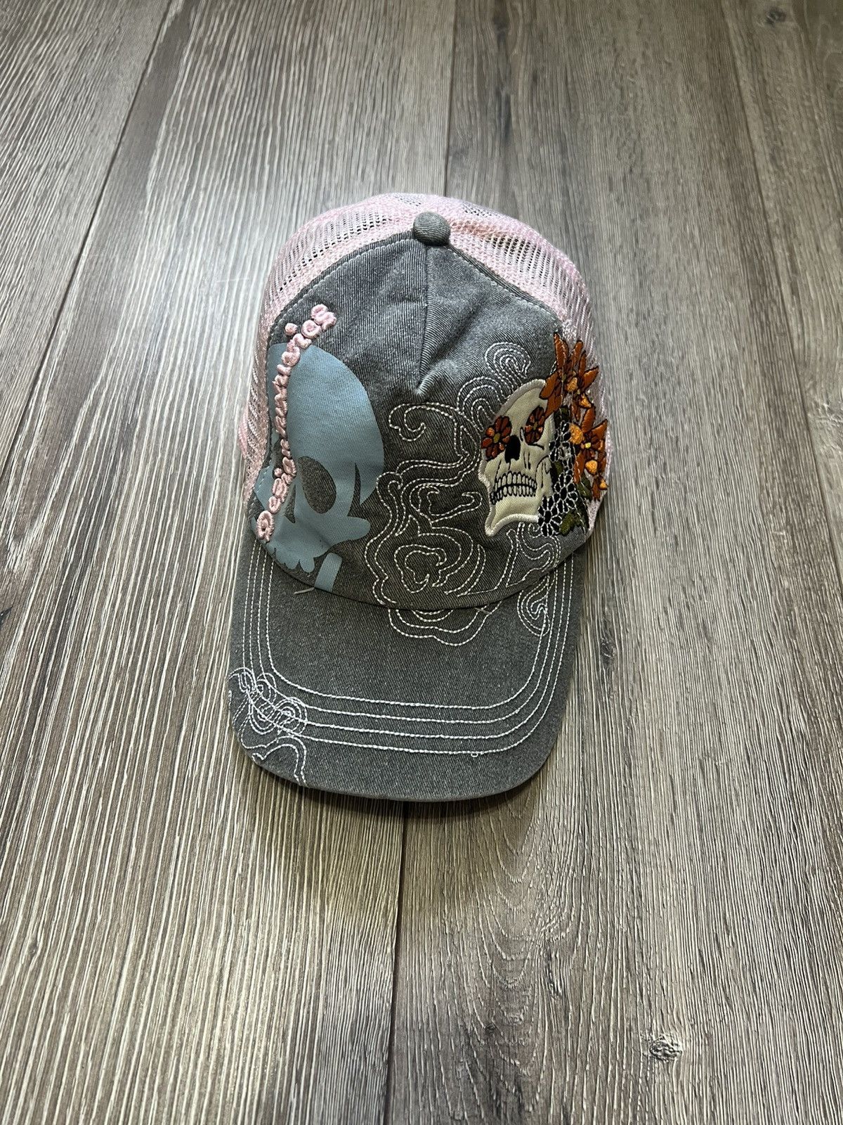 Hysteric Glamour Flowers Skull Trucker Hat Cap Size ONE SIZE - 2 Thumbnail