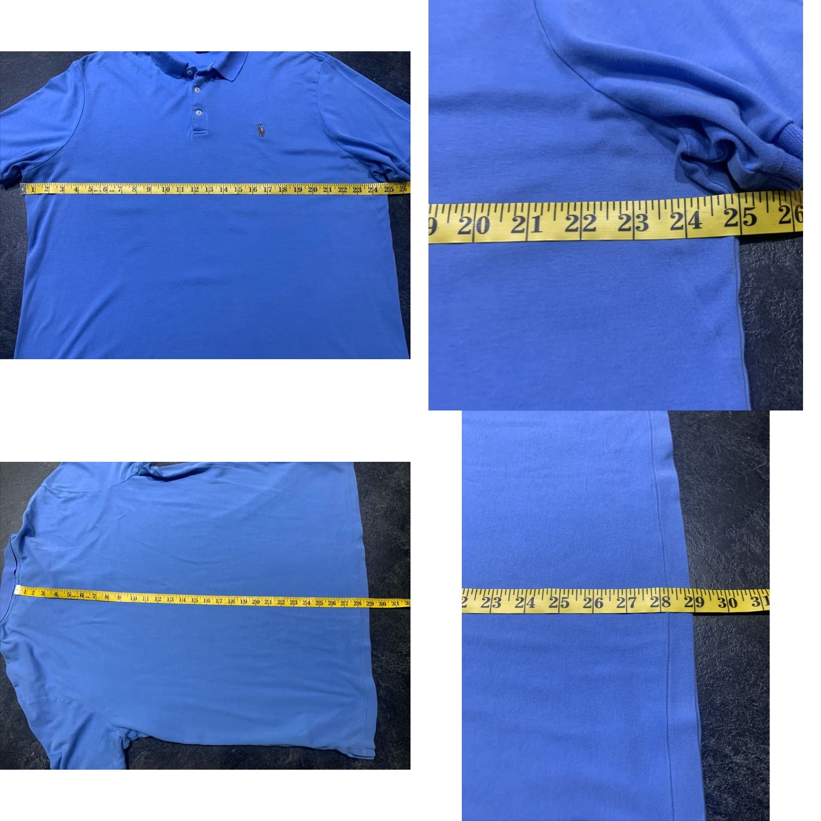 Ralph Lauren VINTAGE Ralph Lauren Polo Shirt Mens XL Short Sleeve Golf Solid Blue Fall Summer Spring Winter Casual Mens Size US XL / EU 56 / 4 - 8 Thumbnail