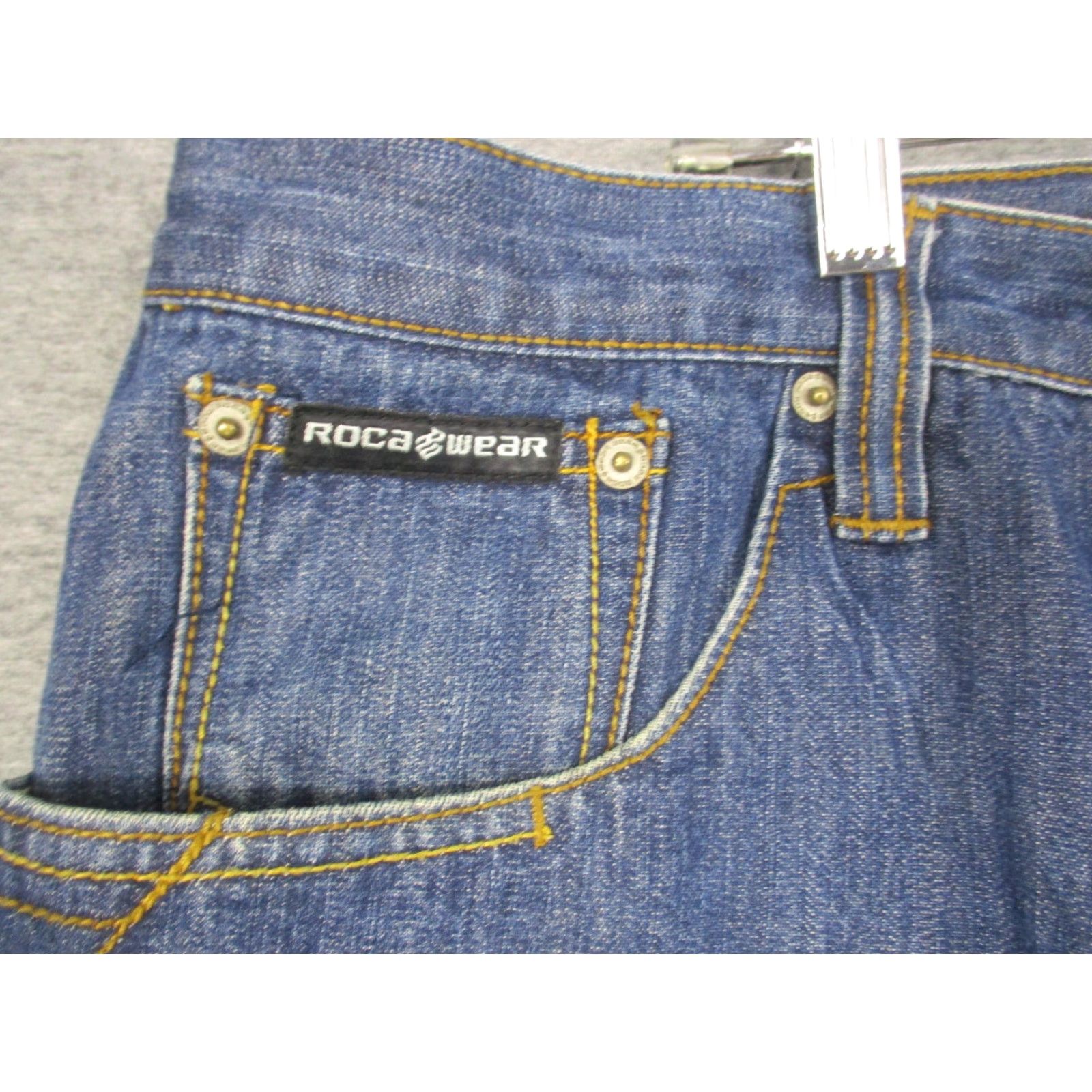 Rocawear Rocawear Jeans Men 34x32 Baggy Loose Fit Blue Wash Denim Hip Hop Y2K Distressed Jeans Mens 34x32 Blue Rocawear Distressed Jeans Size US 34 / EU 50 - 4 Thumbnail