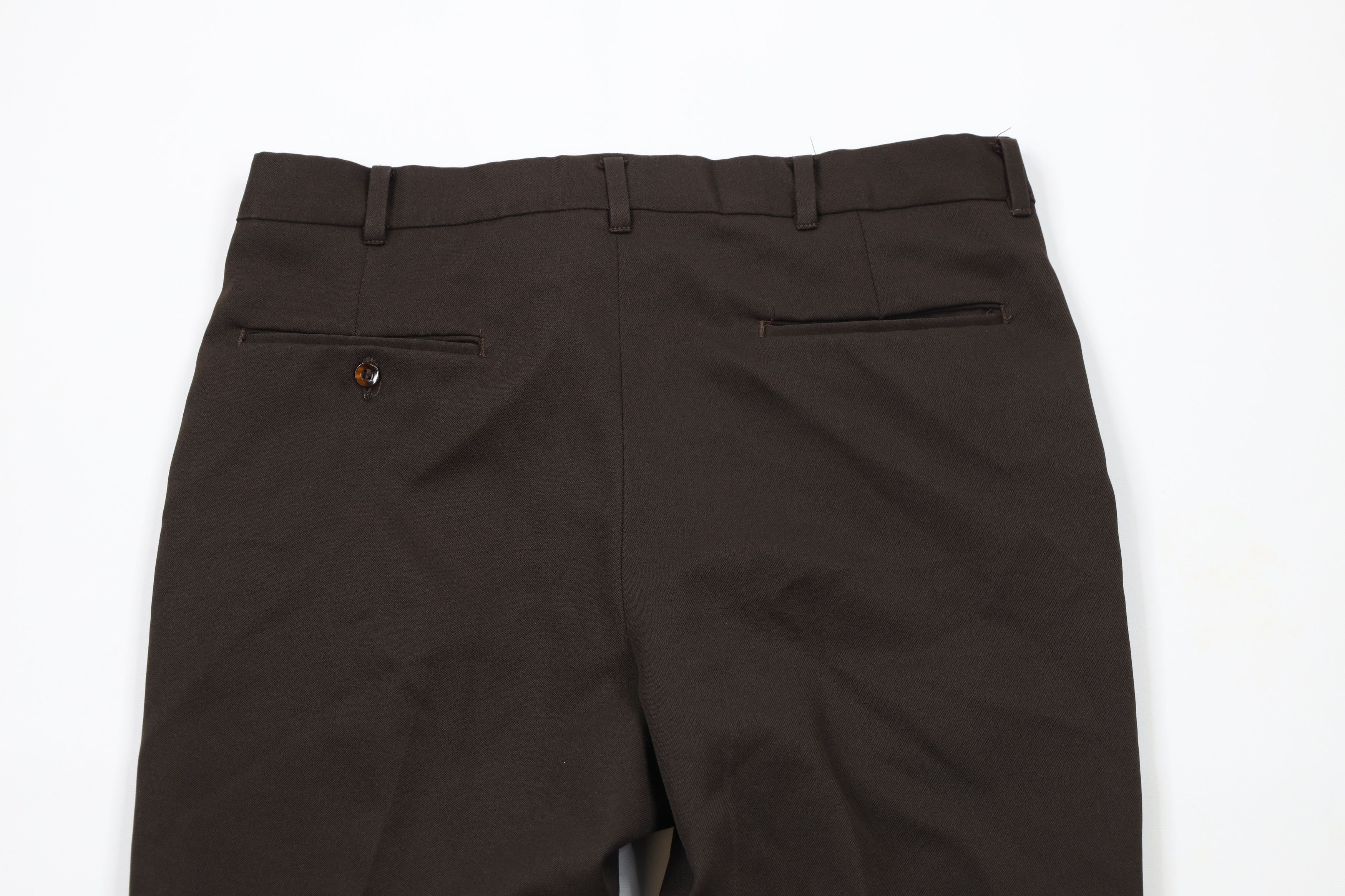 Vintage Vintage 70s Streetwear Flared Wide Leg Chino Pants Brown USA Size US 34 / EU 50 - 10 Thumbnail
