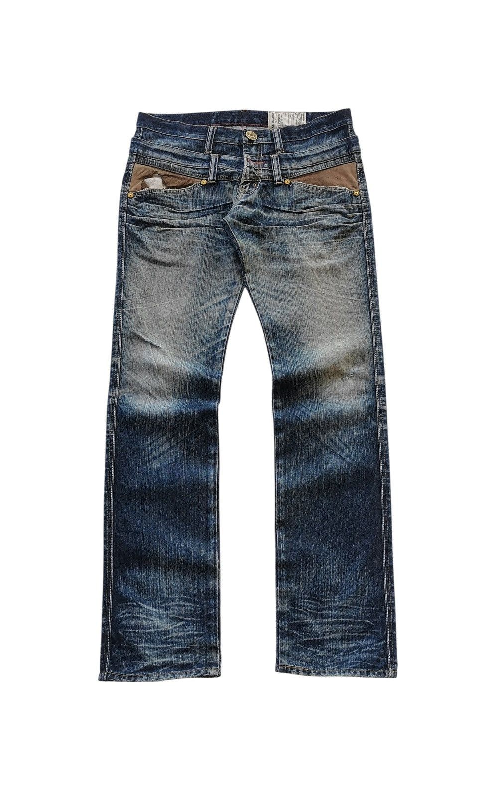 Japanese Brand Antgauge doublewaist jeans 🟦 A702 Size US 33 - 1 Thumbnail