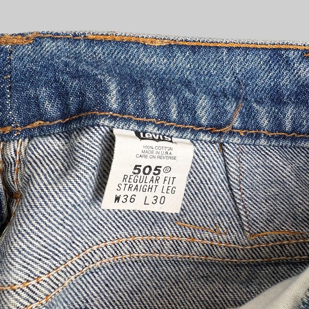 Levi's Levi’s 505 1990 90s Vintage W32 L30 USA Made Denim Jeans Size US 32 / EU 48 - 5 Thumbnail