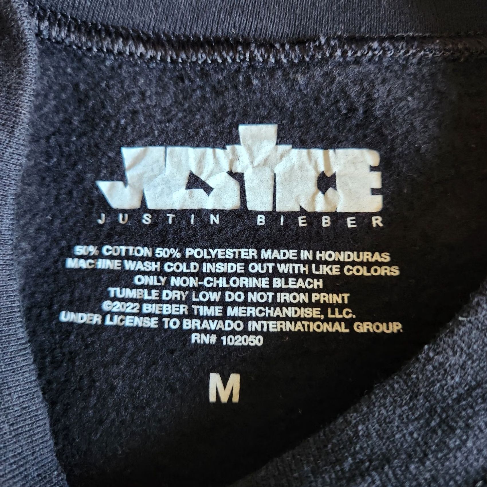 Vintage Justin Bieber Justice World Tour 2022 Official Music Merch Black Med Sweatshirt Size US M / EU 48-50 / 2 - 3 Thumbnail