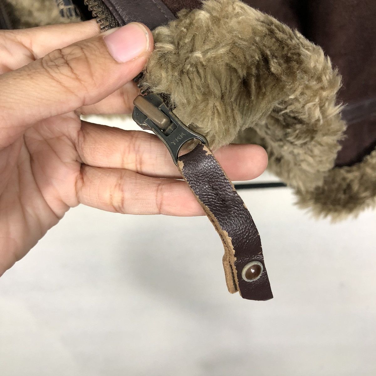 Japanese Brand 📌Vintage Biker Jacket Shearling Fur Blanket Kissmark Size US M / EU 48-50 / 2 - 18 Thumbnail