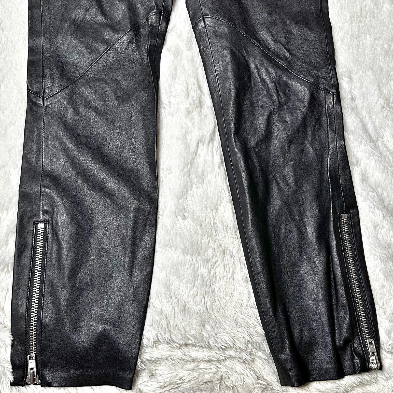 REVOLVE NEW Revolve Straight Leg Leather Moto Pants Women’s 4/6 Size 28" / US 6 / IT 42 - 7 Thumbnail