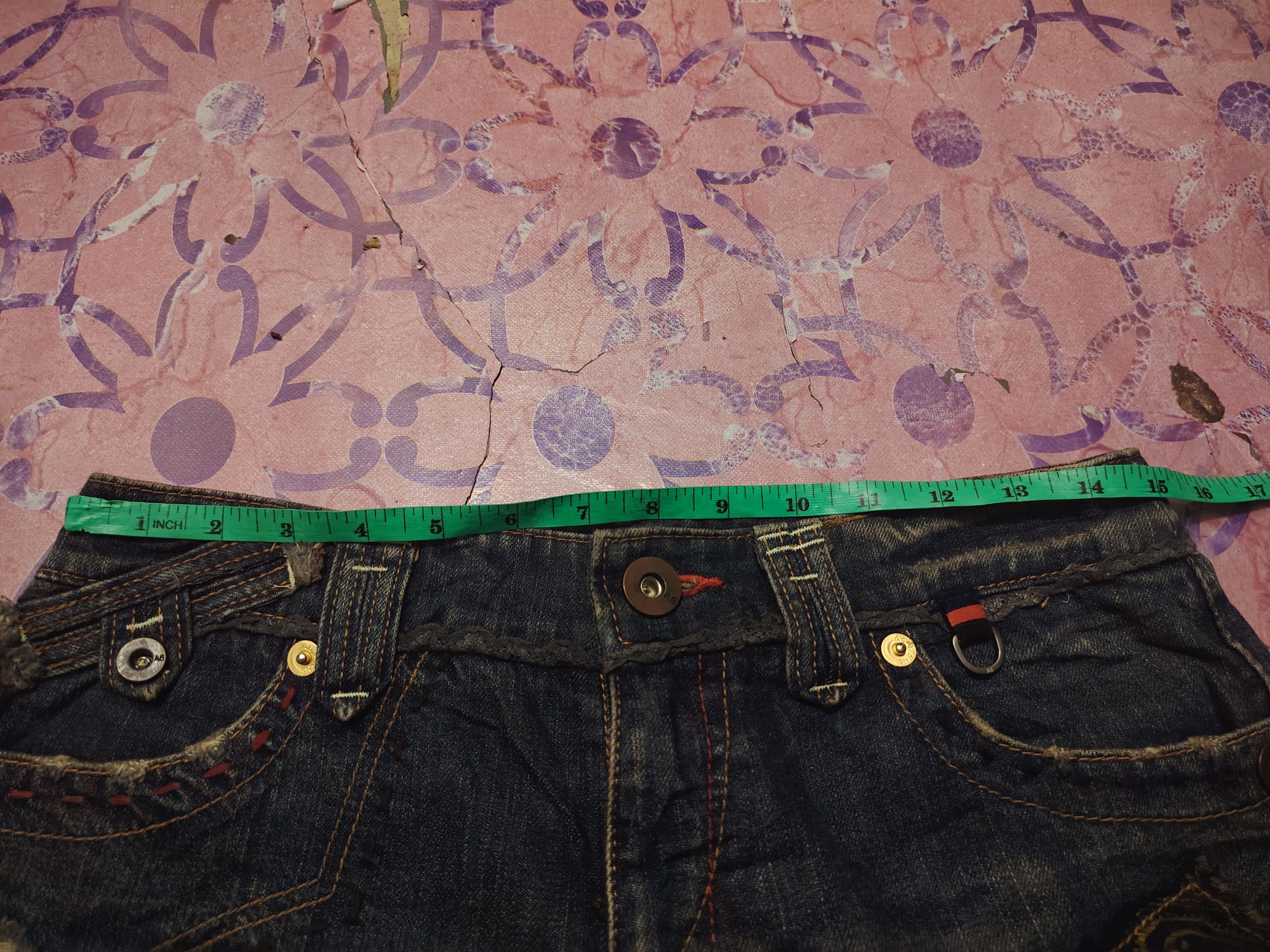 14th Addiction Japanese A6 Jeans Bandana Patchwork design Distressed jeans Size US 30 / EU 46 - 19 Thumbnail