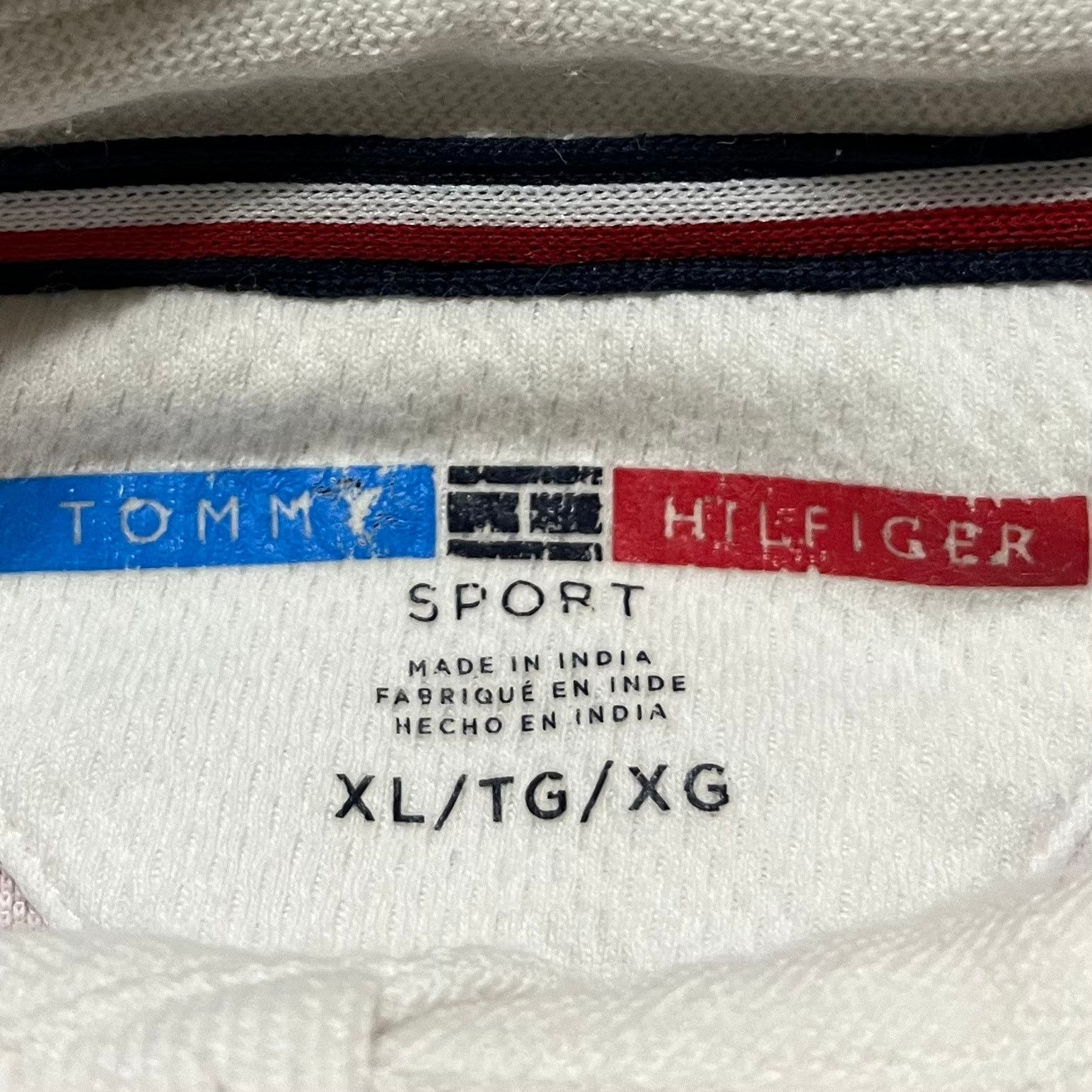 Tommy Hilfiger Tommy Hilfiger Striped Logo White Polo Shirt XL Size US XL / EU 56 / 4 - 3 Thumbnail
