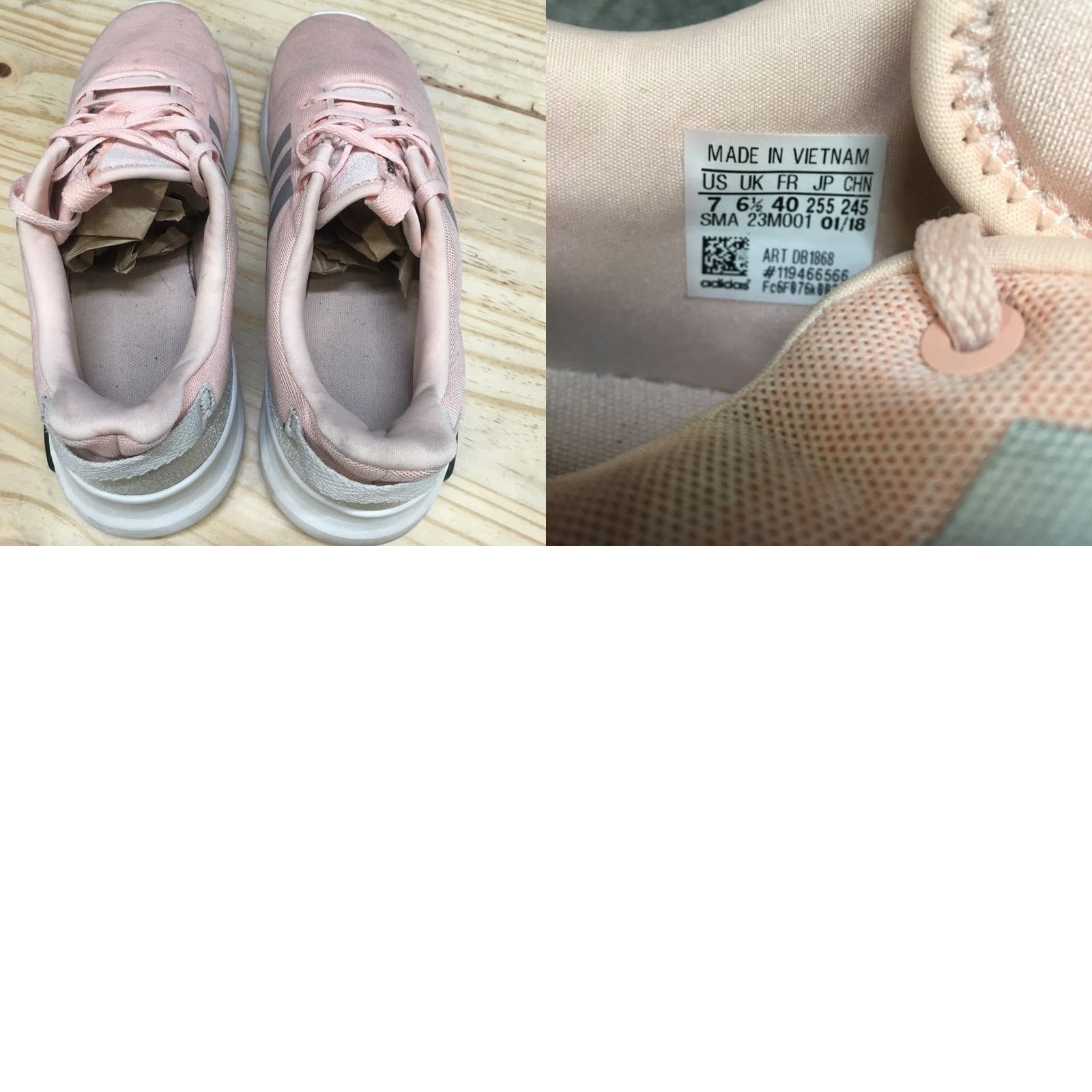 Adidas Adidas Cloudfoam QT Racer Womens Shoes Sneakers 7 Pink Silver Running Athletic Shoe Sports Casual Sneakers Ladies Size US 7 / IT 37 - 9 Thumbnail