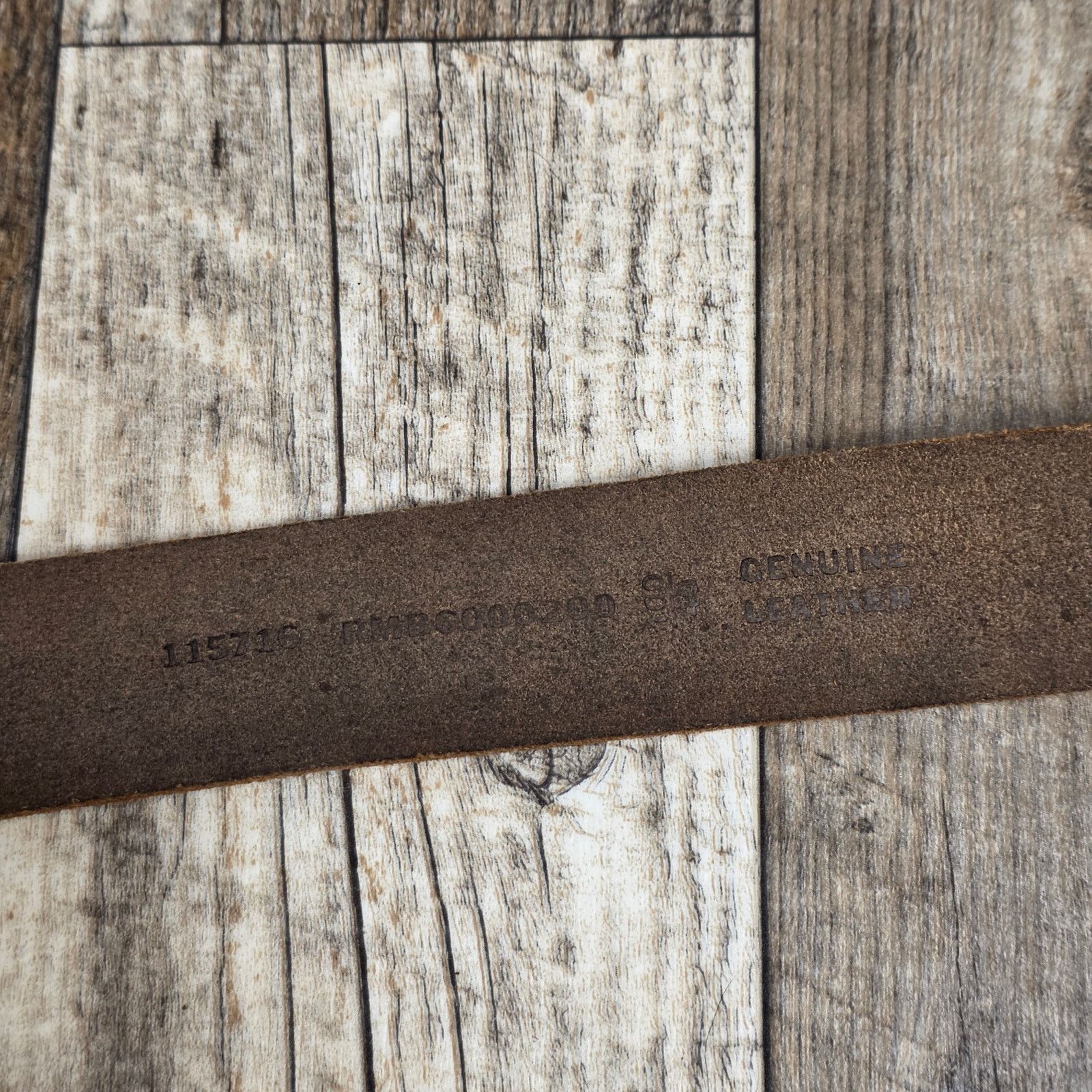 Vintage Vintage Brown Genuine Leather Belt Vintage Distressed Wester Size 40 - 6 Thumbnail