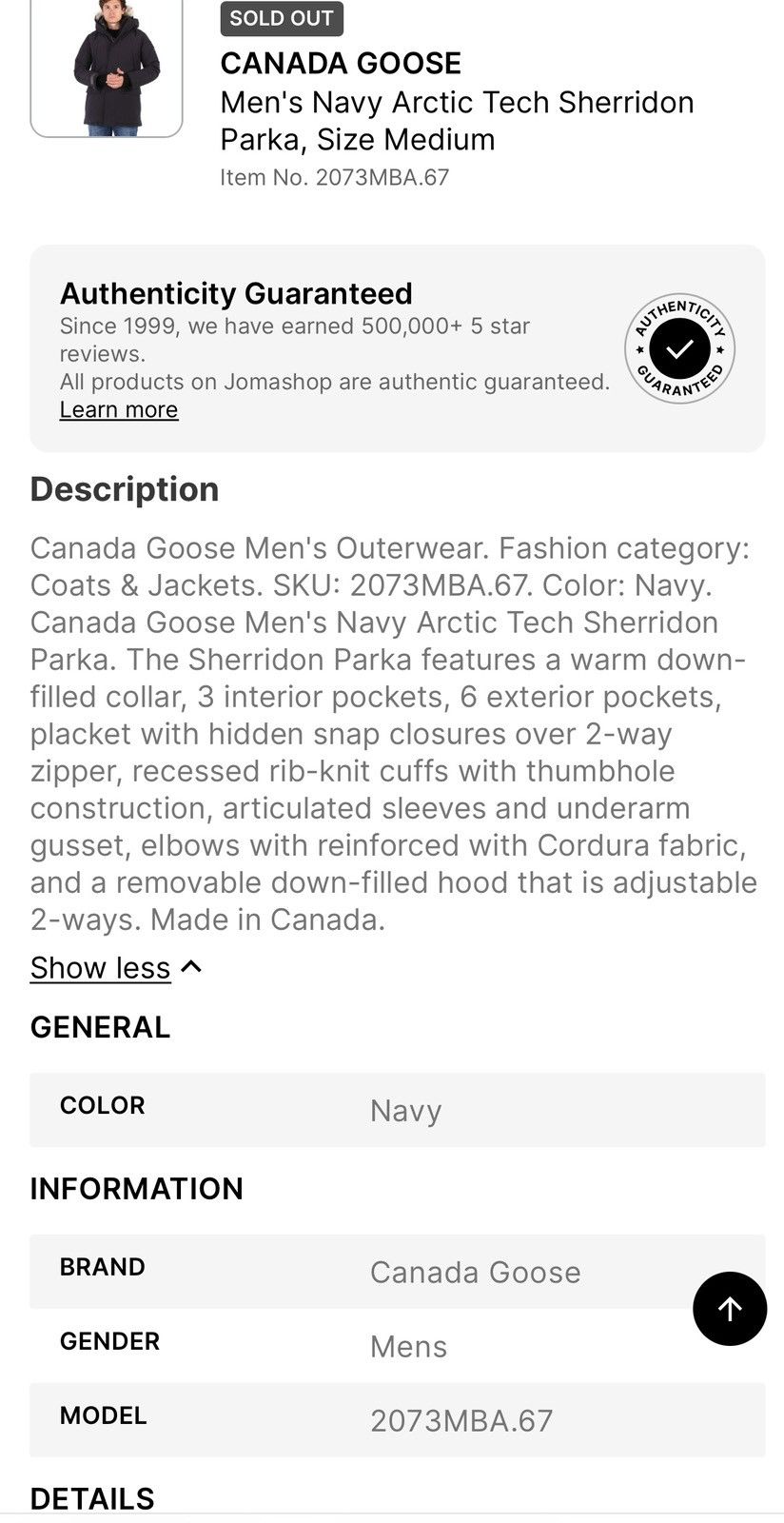 Canada Goose Canada goose men’s M sherridon black label fur parka new Size US M / EU 48-50 / 2 - 11 Thumbnail