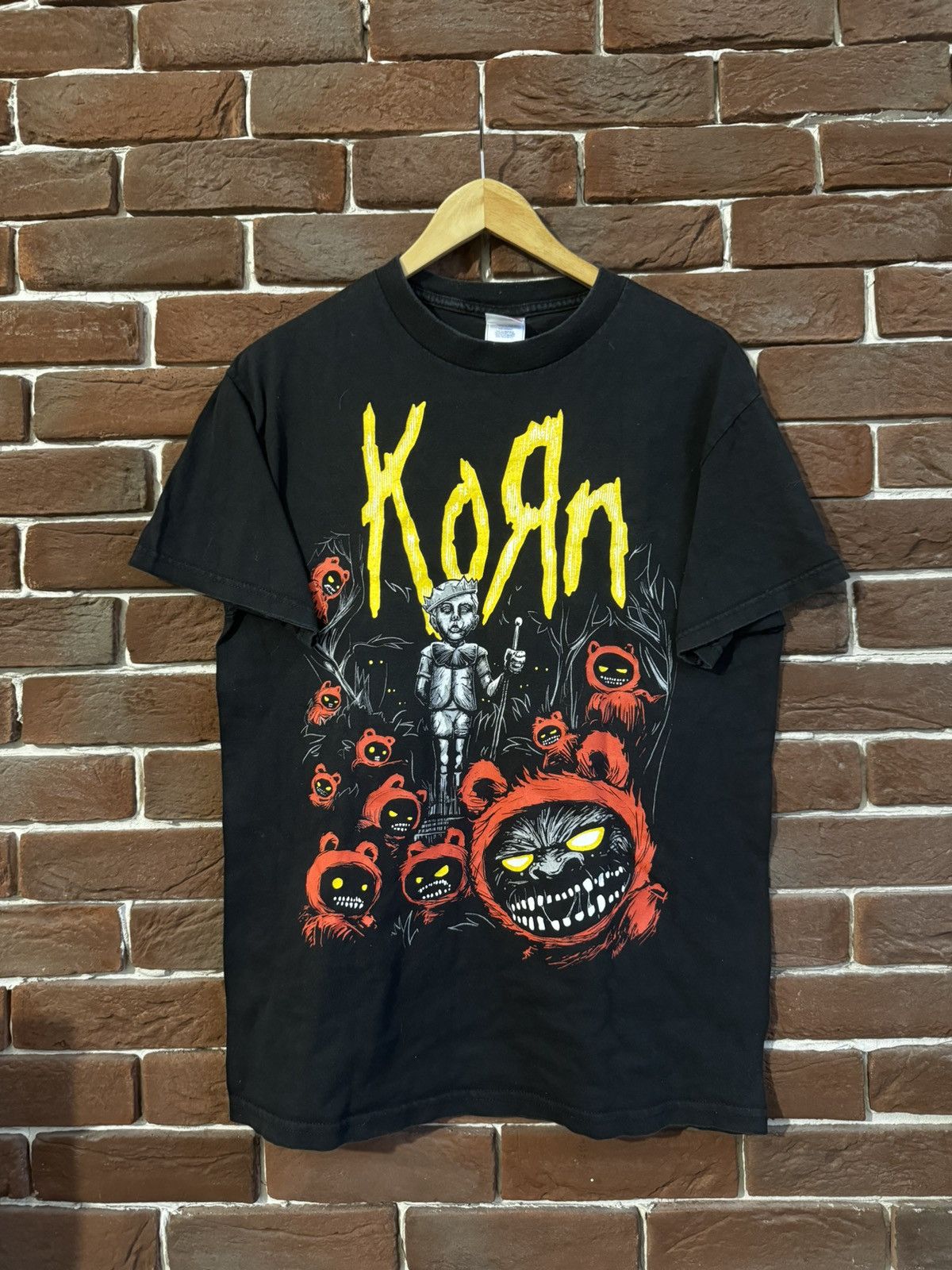 Band Tees 00s Korn Vintage Nu Metal Rock Band Tshirt Rare Grail M BlAc Size US M / EU 48-50 / 2 - 1 Thumbnail