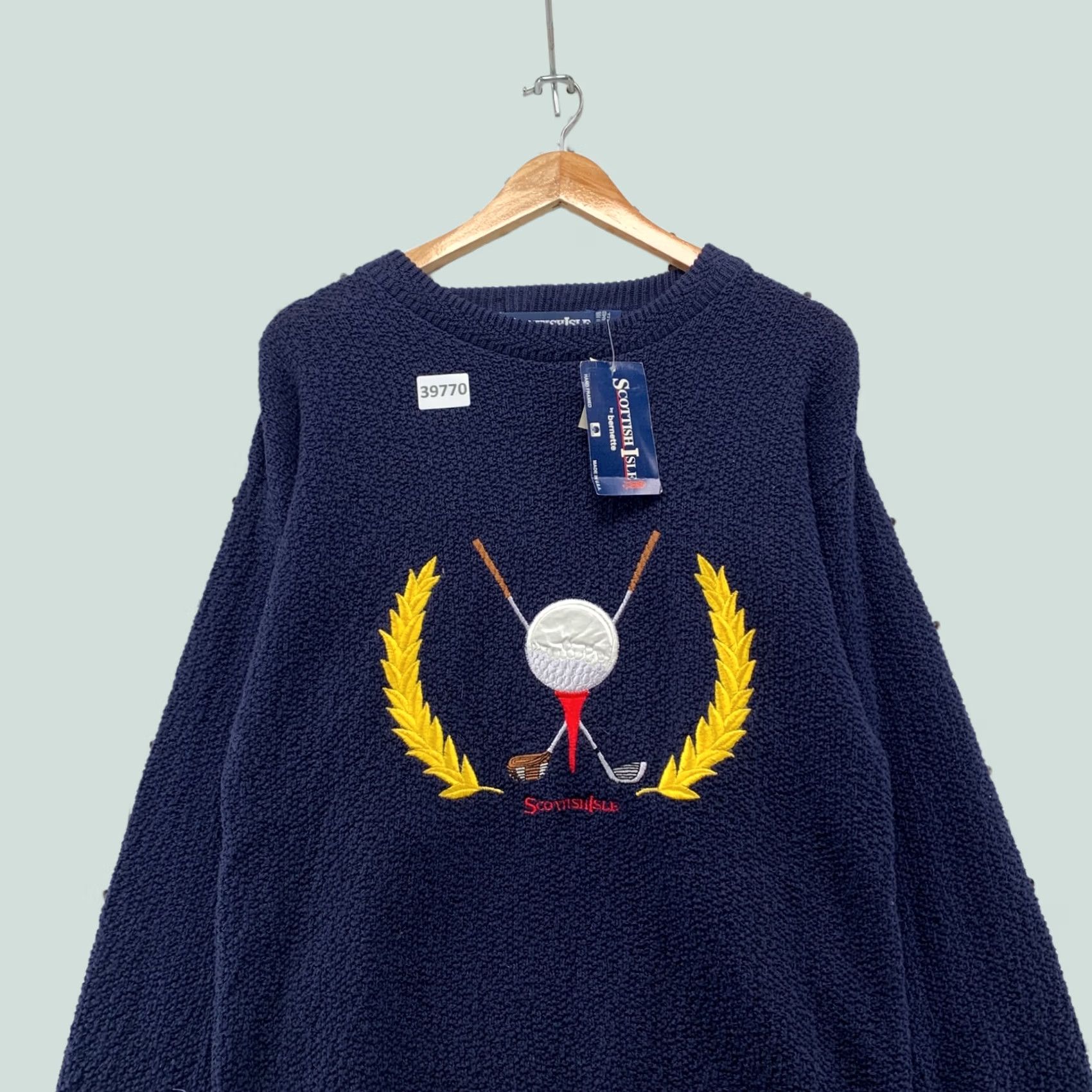 Vintage VINTAGE Bernette Golf Knit Sweater Shirt Mens Small Blue USA19x27 Size US S / EU 44-46 / 1 - 1 Thumbnail