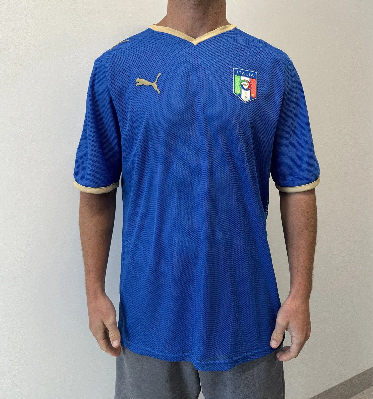 Puma National Team Italy 2008 2009 Home Jersey Soccer Football Size US L / EU 52-54 / 3 - 1 Thumbnail