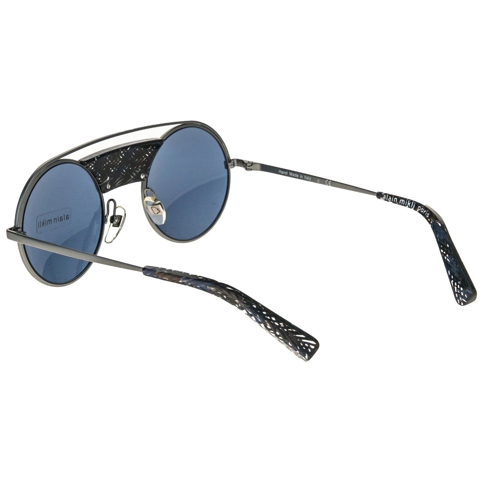 Alain Mikli ALAIN MIKLI Paris A04002 4002 Round Gunmetal Blue Sunglasses Size ONE SIZE - 6 Thumbnail