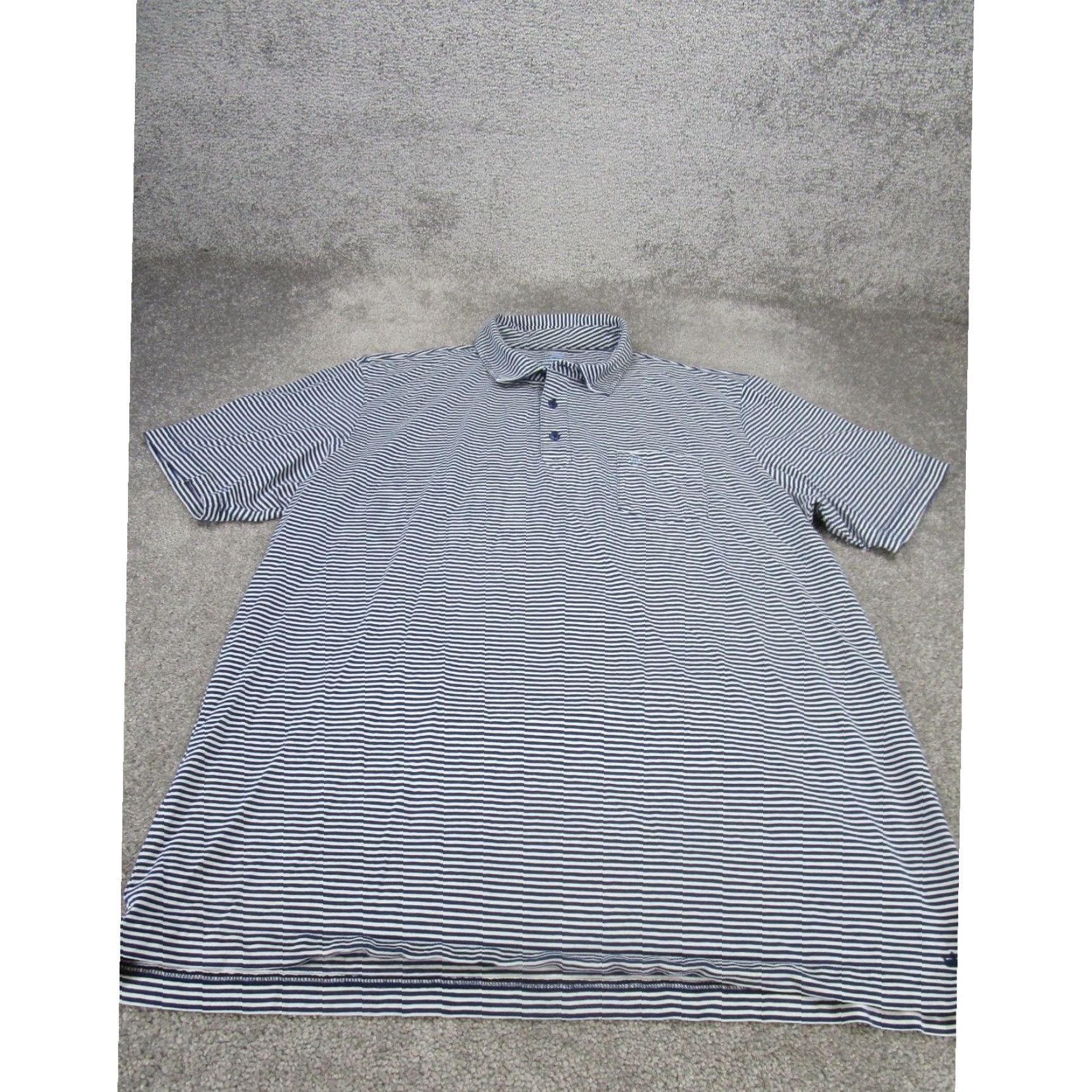 Peter Millar Peter Millar Mens XL Extra Large Mountainside Blue Striped Polo Golf Shirt Size US XL / EU 56 / 4 - 1 Thumbnail