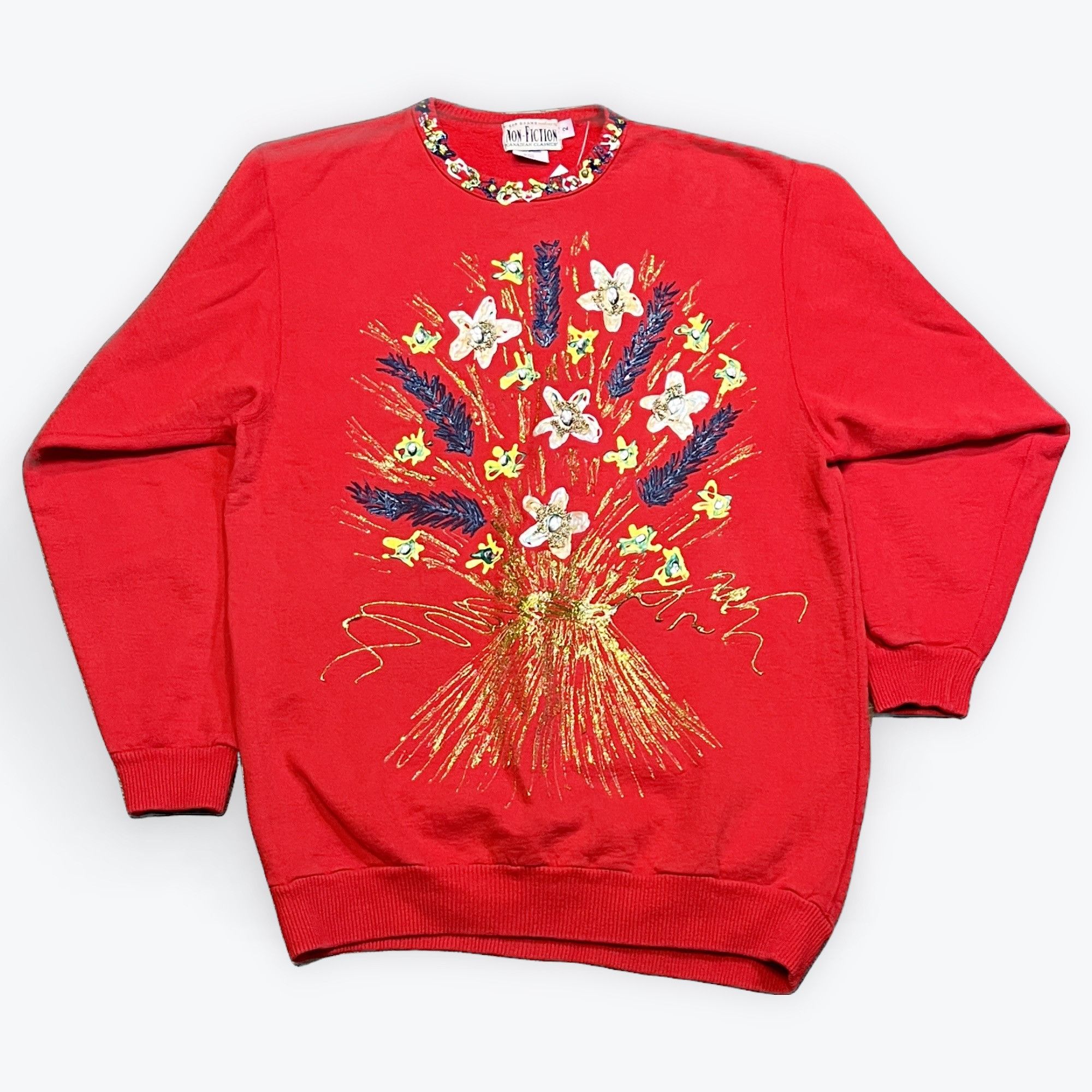 Vintage Vintage Red Non-Fiction Crewneck Size XL / US 12-14 / IT 48-50 - 1 Thumbnail