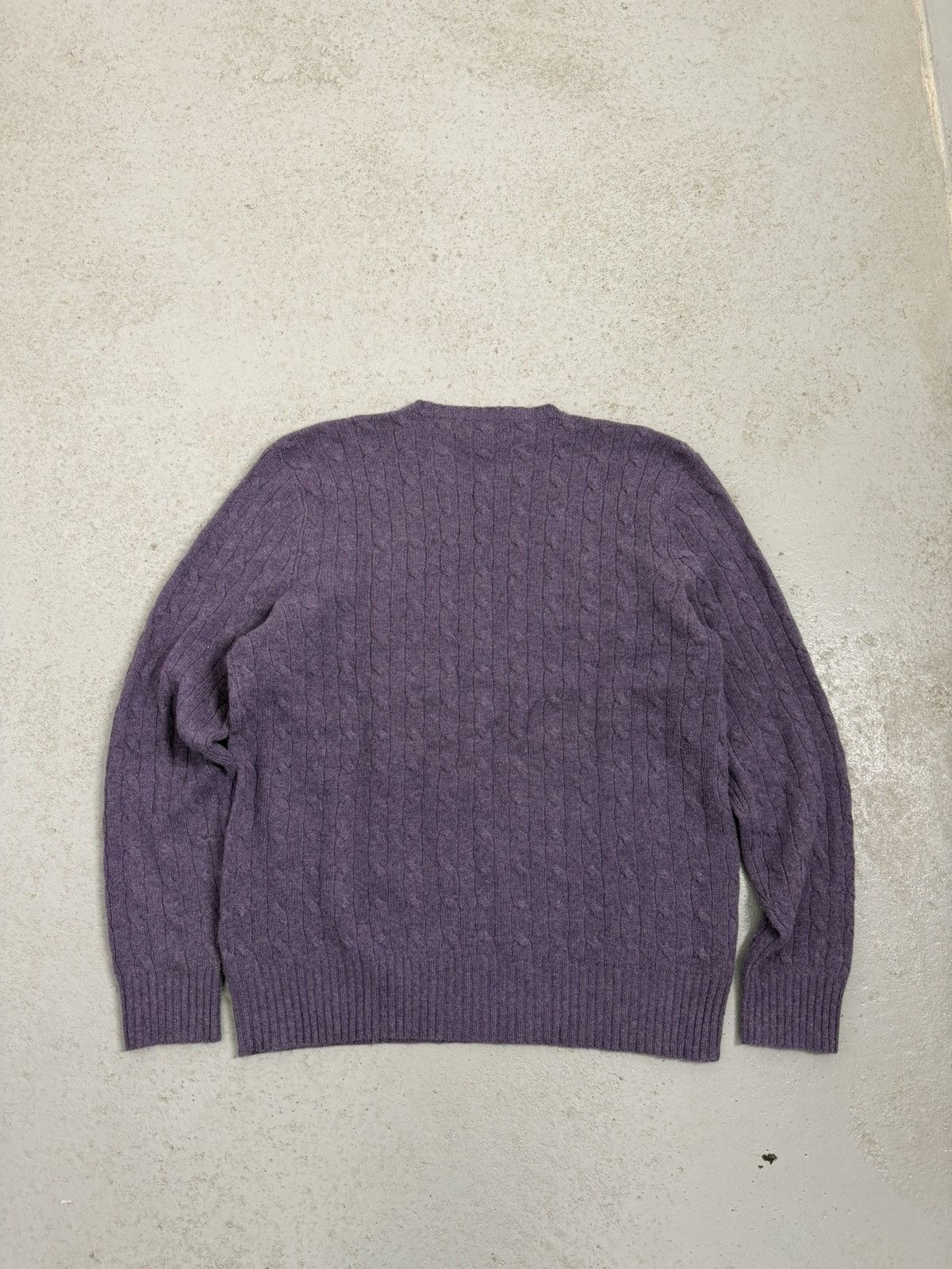 Polo Ralph Lauren Vintage Polo Ralph Lauren Cable Knitted Cashmere Sweater Size US XL / EU 56 / 4 - 13 Thumbnail