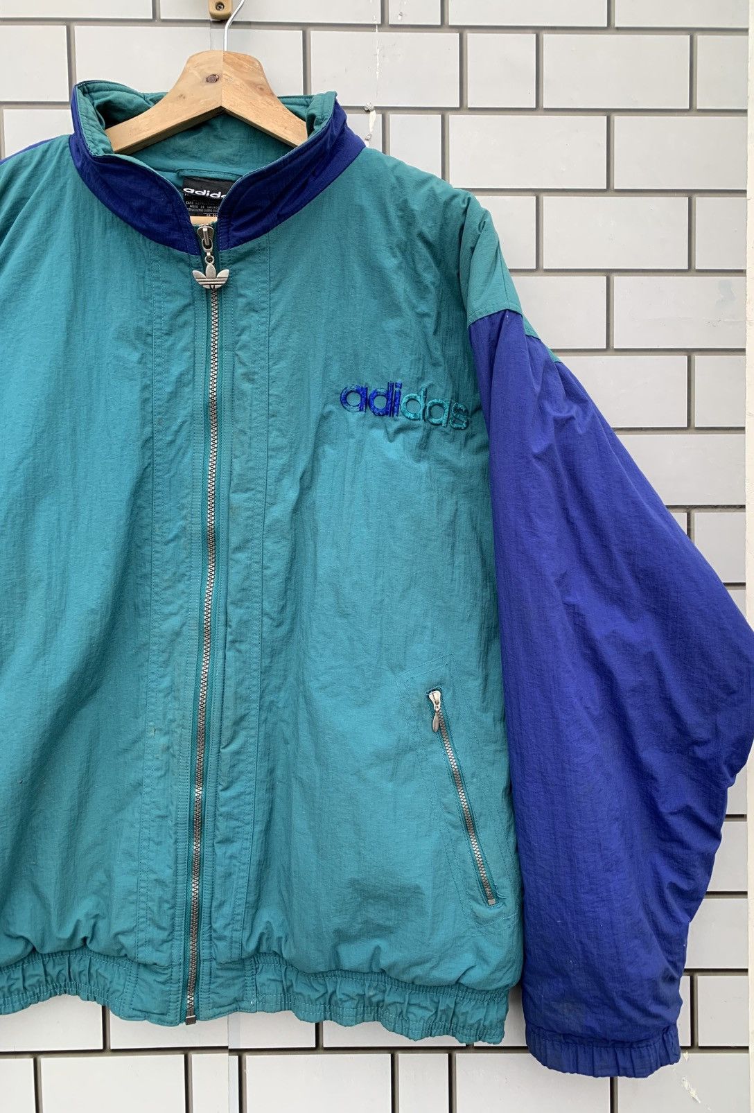 Adidas Vintage 90s Adidas Big Logo Oversized Jacket Size US L / EU 52-54 / 3 - 10 Thumbnail