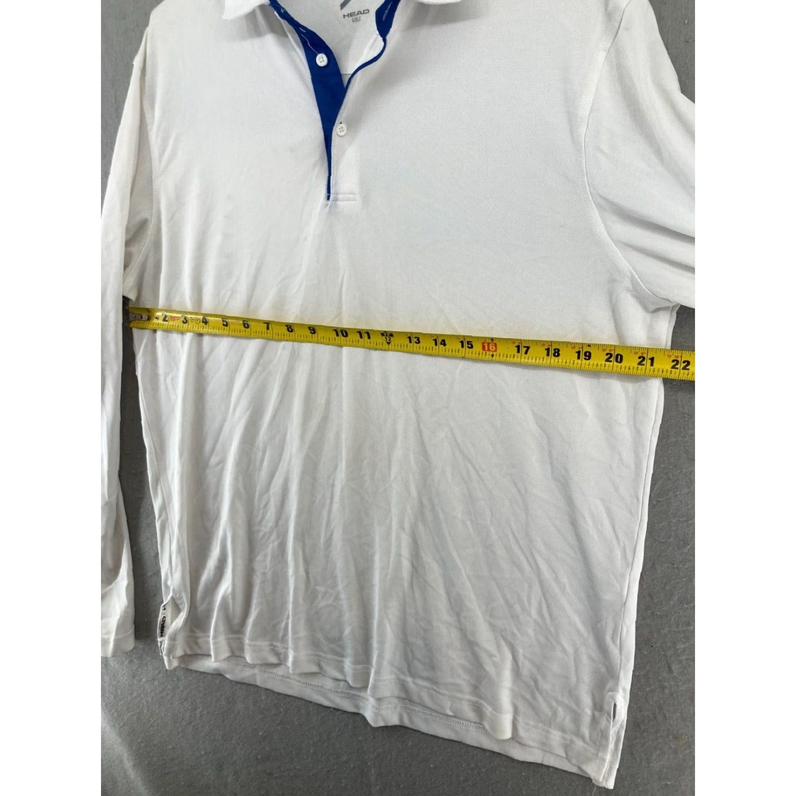 Vintage HEAD Polo Shirt Mens Long Sleeve Medium White Golf Shirt Size US M / EU 48-50 / 2 - 2 Thumbnail