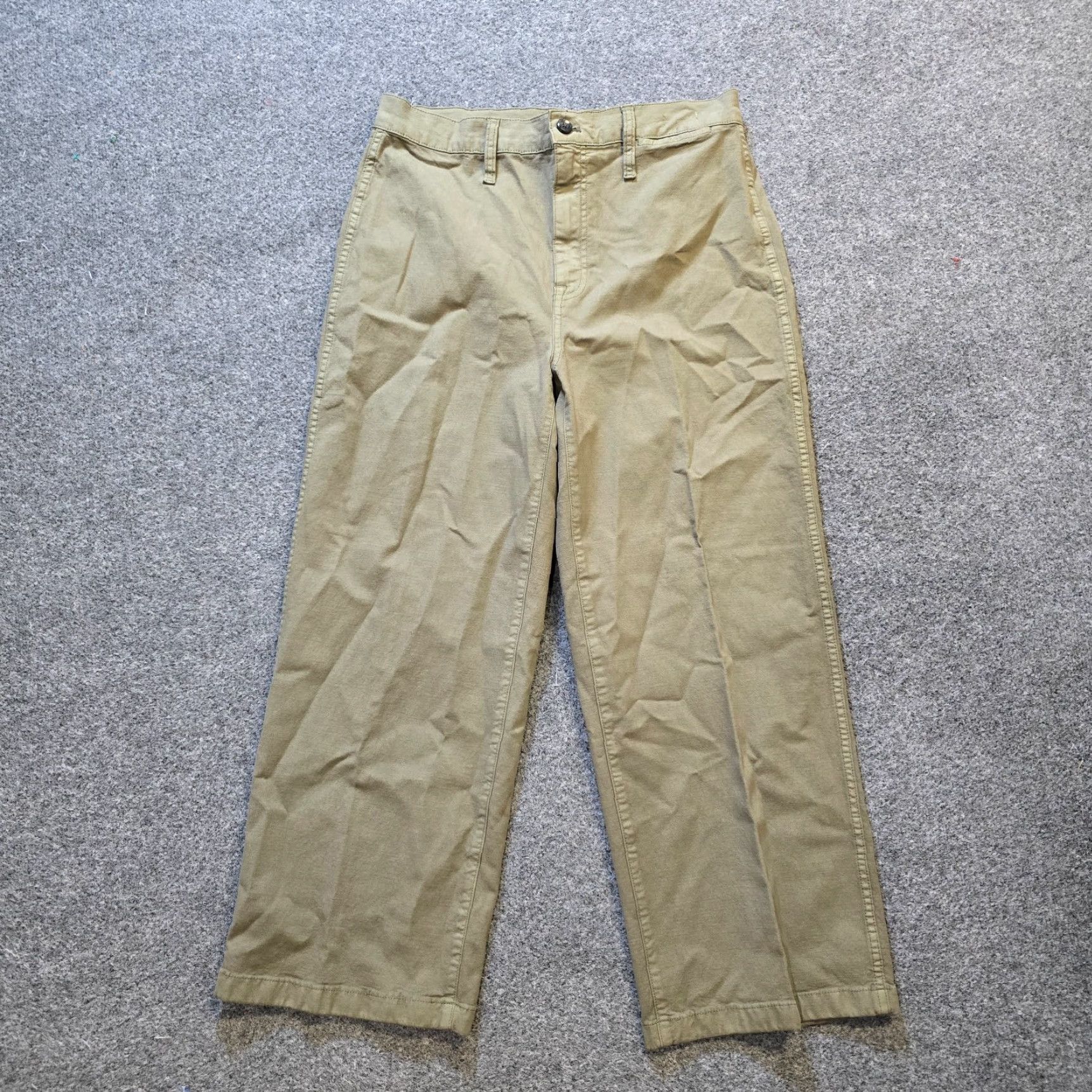 J.Crew J.CREW Pants Women 30 Green Slim Wide-Leg Crop Chino Casual Capsule Beach Preppy Modern Classic Womens Size 30" / US 8 / IT 44 - 2 Thumbnail