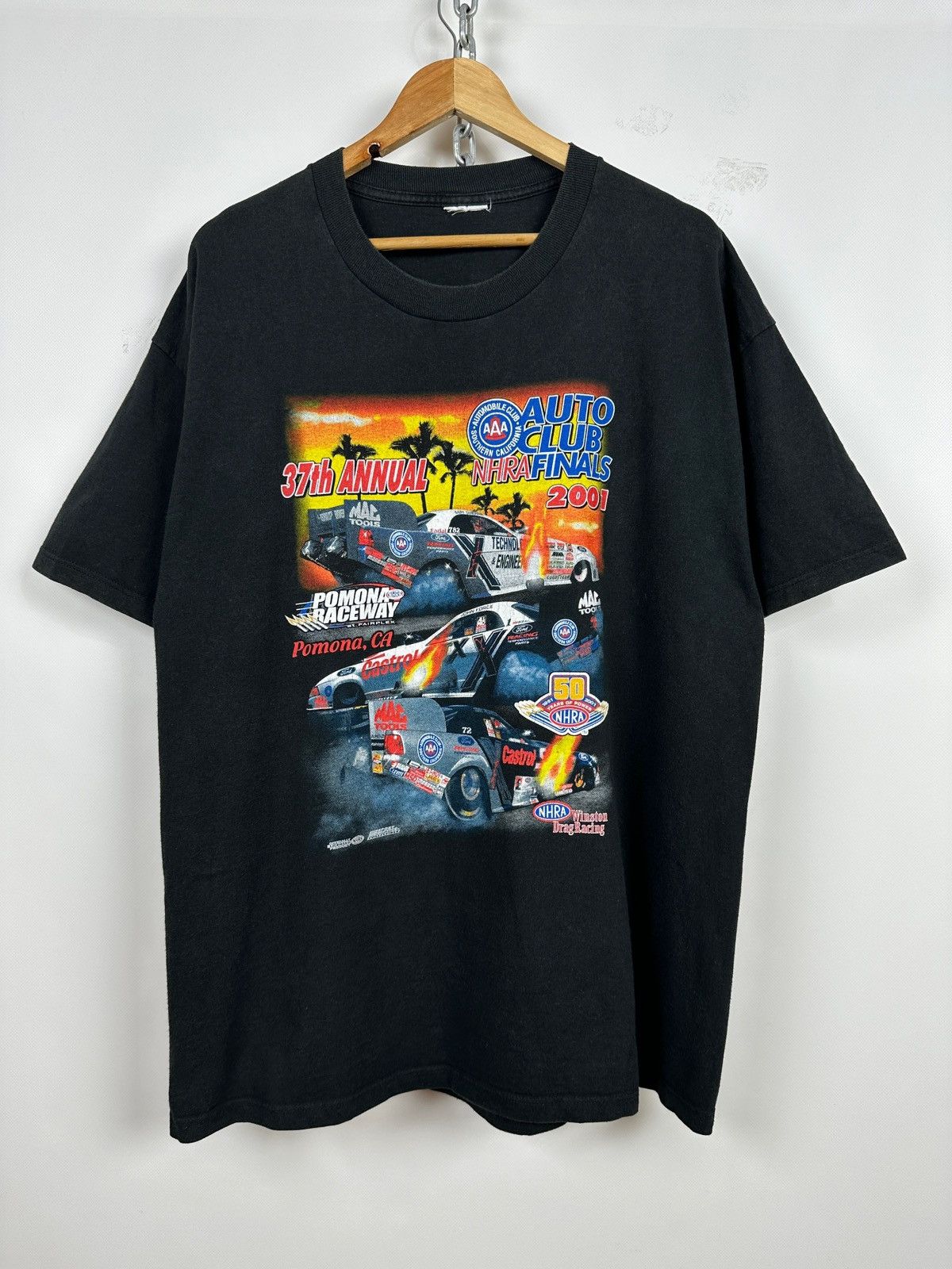 NASCAR 2001 Vintage NHRA Finals 37th Annual Pomona T-Shirt Size US XL / EU 56 / 4 - 1 Thumbnail