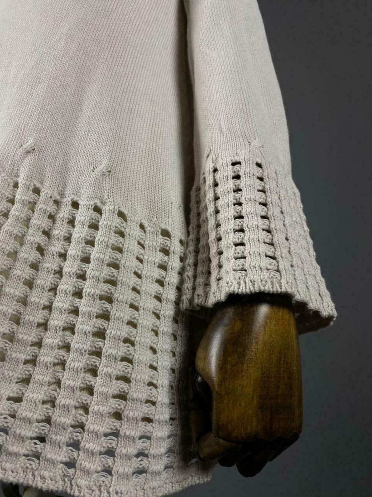 Designer Ladies Hemisphere Beige Knit Long Sleeve Short Dress Size 34 Size M / US 6-8 / IT 42-44 - 5 Thumbnail