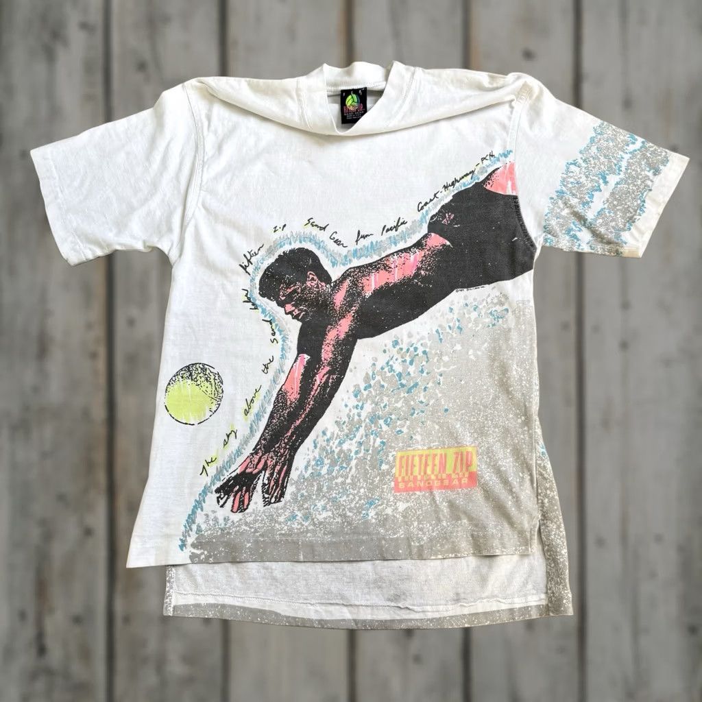 Vintage Vintage 90s PCH Beach Volleyball Shirt - Small White Size US S / EU 44-46 / 1 - 1 Thumbnail