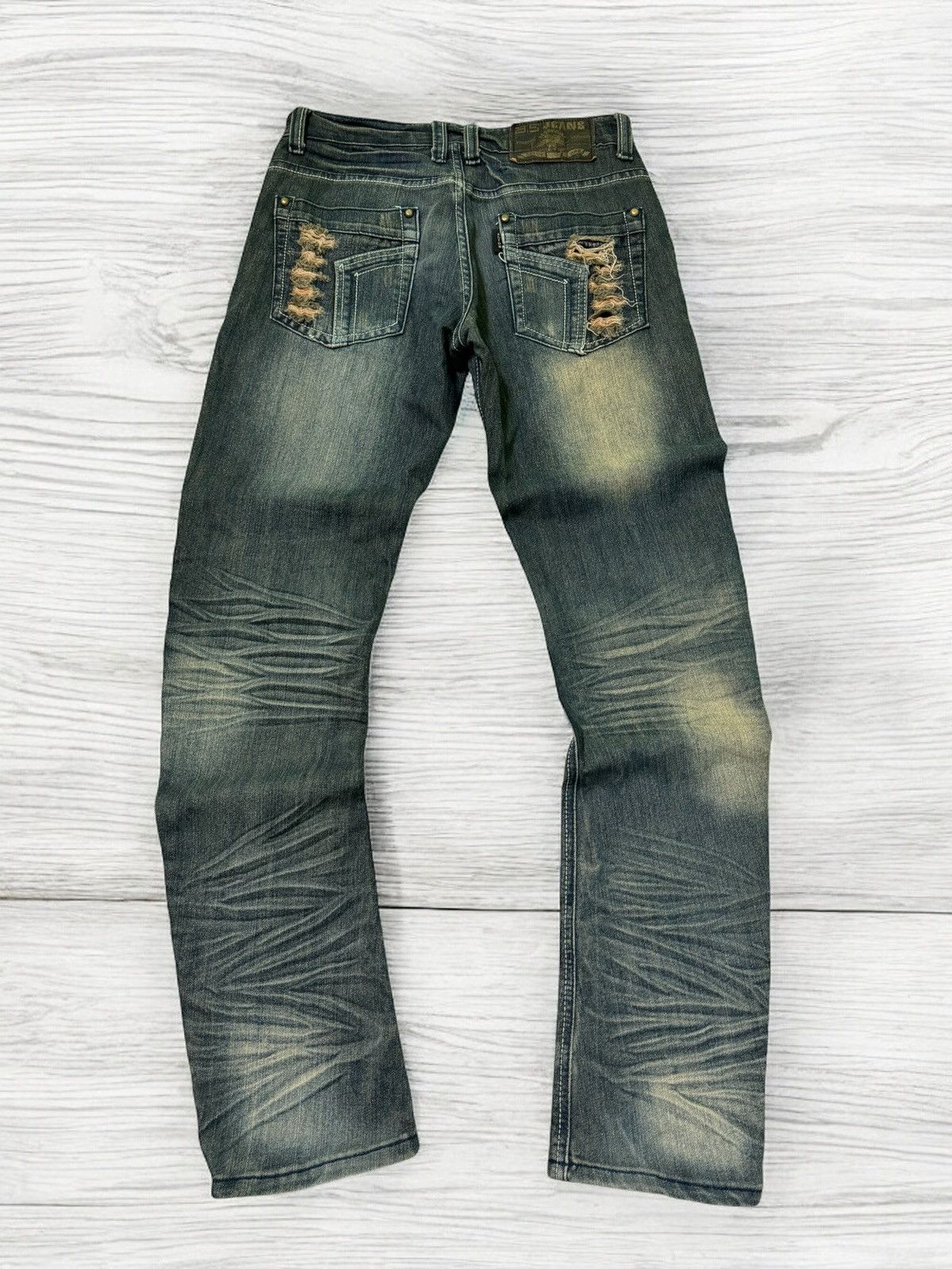 Hysteric Glamour × If Six Was Nine × Le Grande Bleu (L.G.B.) A.S Jeans Patches Mud Clawn Mark Denim Pants Size US 29 - 2 Thumbnail