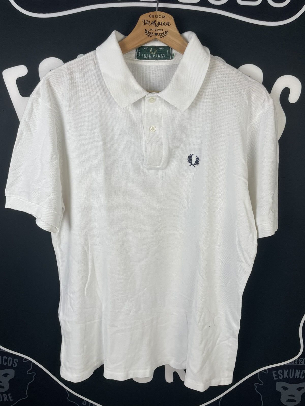Fred Perry × Gear for Sports Vtg Fred Perry White Polo Tee Size US M / EU 48-50 / 2 - 2 Thumbnail