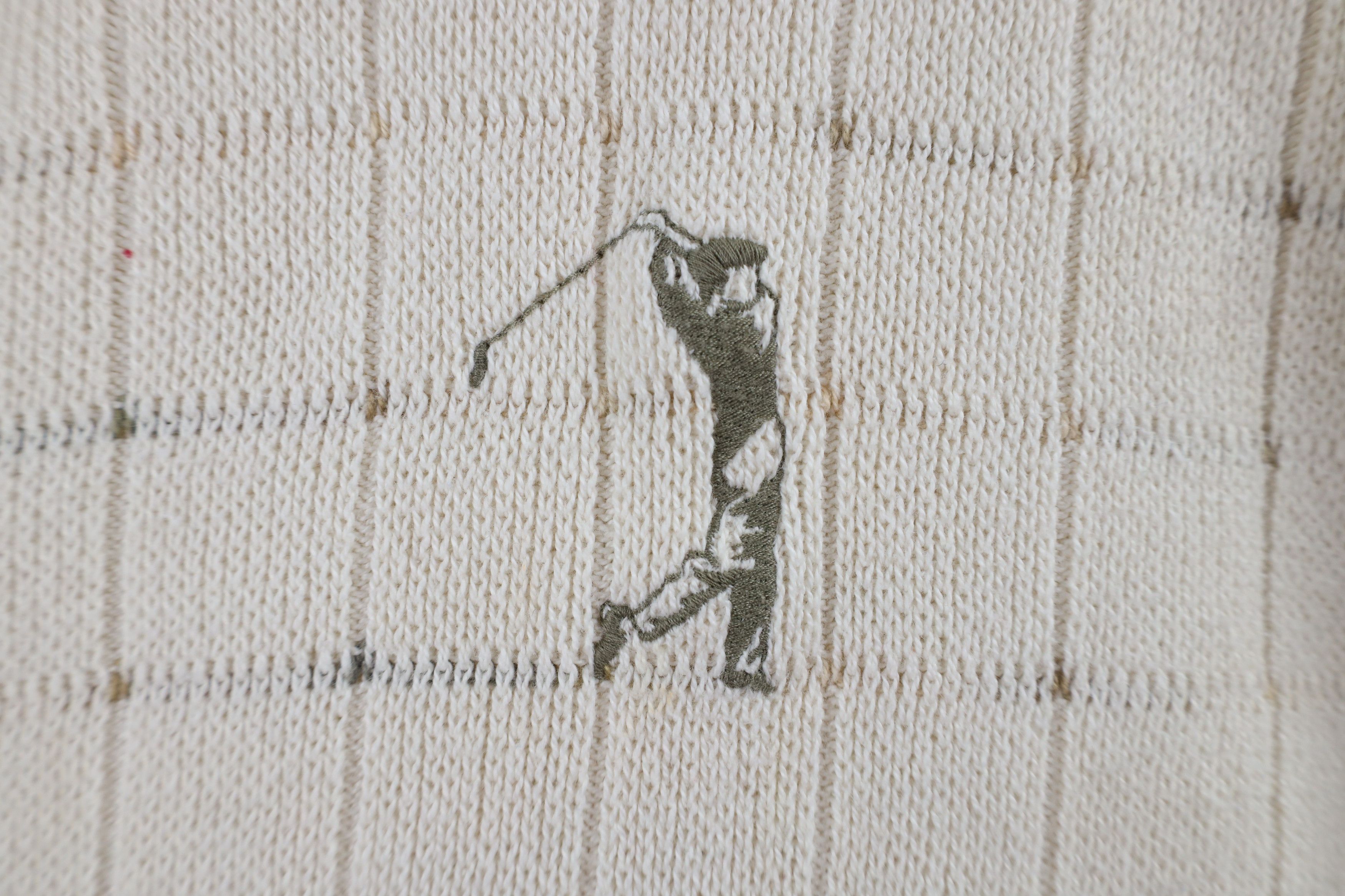 Vintage Vintage 90s Streetwear Ribbed Knit Golf Sweater Cotton USA Size US XL / EU 56 / 4 - 4 Thumbnail