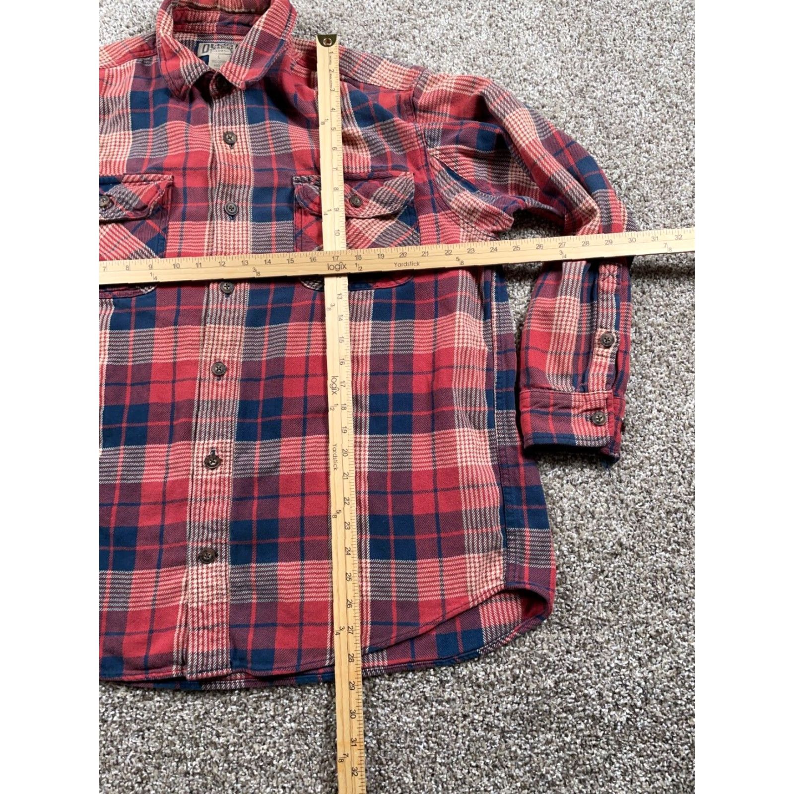 Vintage DULUTH Heavyweight Flannel Shirt Adult Large Red Blue Plaid Workwear Grunge Shirt Mens Large Red and Blue Plaid Casual Workwear Size US L / EU 52-54 / 3 - 6 Thumbnail