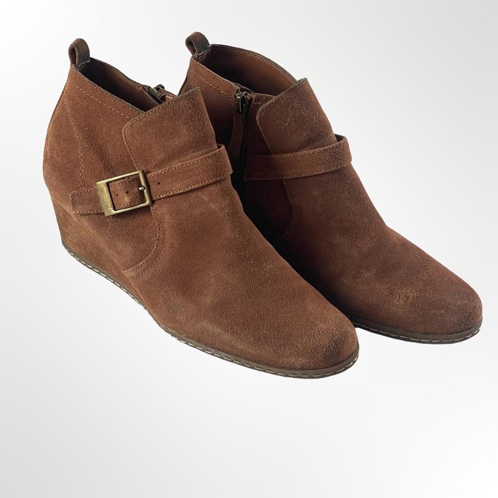 Other Franco Sarto Brown Suede Ankle Boots in size 9.5 Size US 9.5 / IT 39.5 - 1 Thumbnail