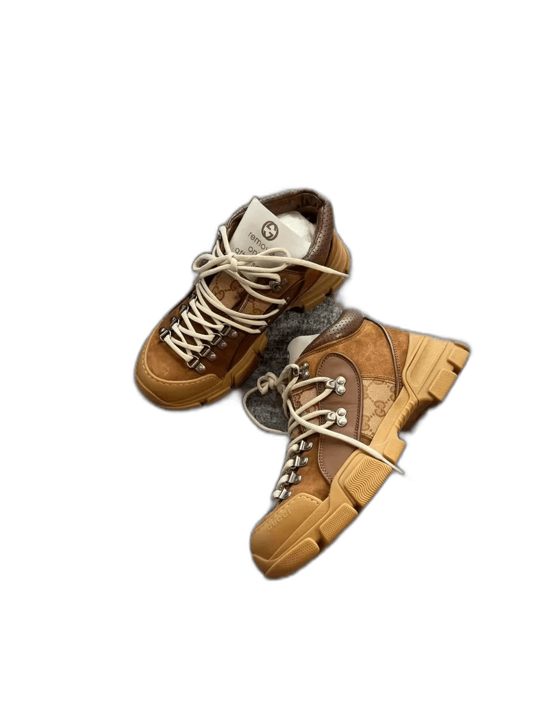 Gucci Gucci Brown Suede Hiking Shoes-yf Size US 7.5 / EU 40-41 - 1 Thumbnail