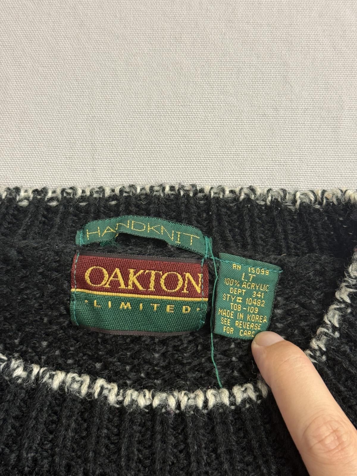 Oakton Limited Vintage Hand Knit Sweater Cubic / Geometric Art Oakton - L Size US L / EU 52-54 / 3 - 2 Thumbnail