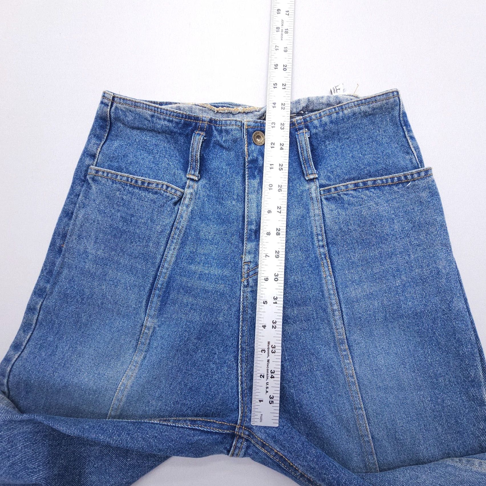 Vintage Matilda High Rise Straight Jeans 28x28 Blue Boho Relaxed Fit Womens Size 28" / US 6 / IT 42 - 7 Thumbnail
