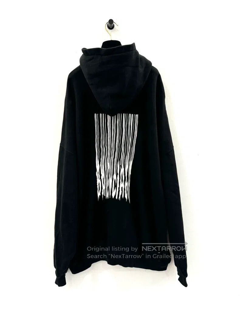 Balenciaga Balenciaga Color Block Fringe Printed Logo Black Hoodie Size US XS / EU 42 / 0 - 1 Thumbnail
