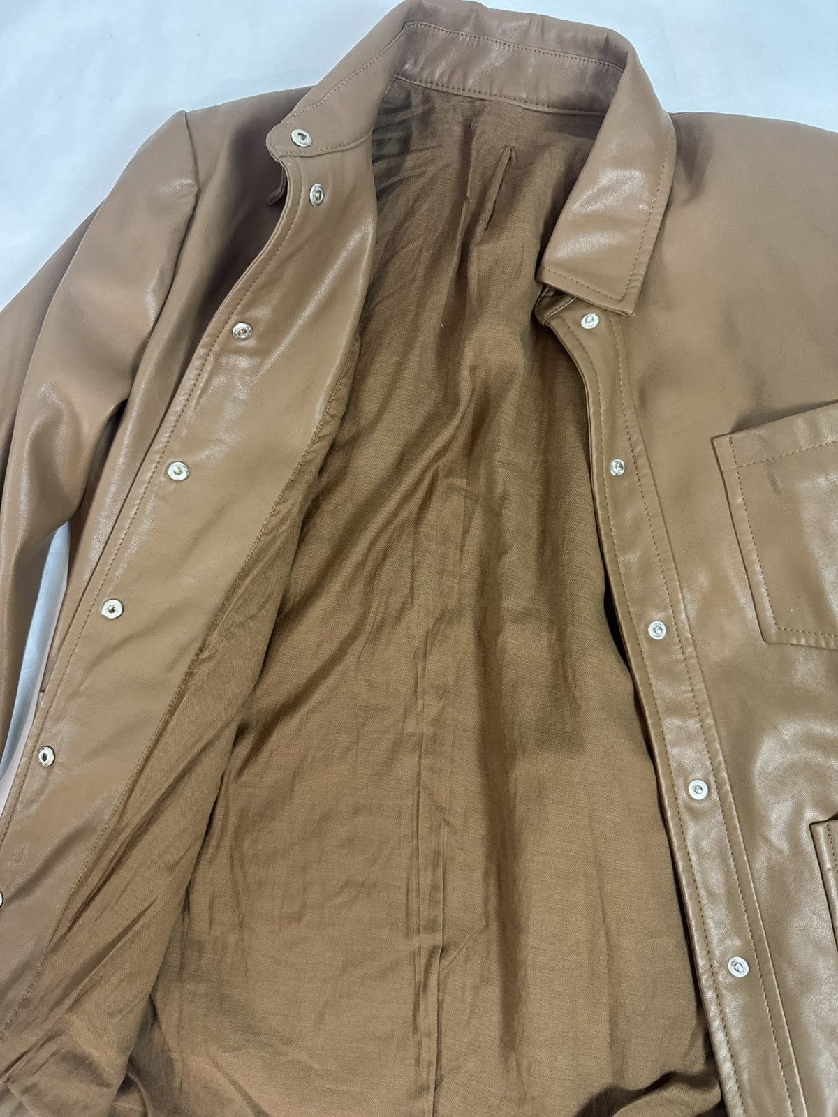 Samsoe Samsoe Camel Vestine soft faux leather Jacket with belt Size XL / US 12-14 / IT 48-50 - 12 Thumbnail