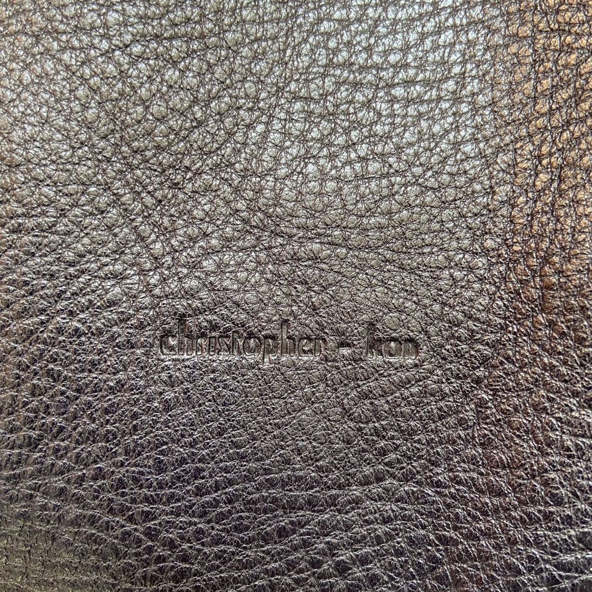 Vintage Vintage Christopher Kon Navy Leather Shoulder Bag Size ONE SIZE - 7 Thumbnail