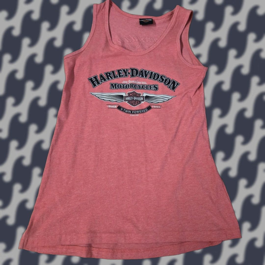 Harley Davidson VINTAGE Harley-Davidson Shirt Womens Large Pink Tank Top Superstition Arizona Flame Graphic Size M / US 6-8 / IT 42-44 - 1 Thumbnail