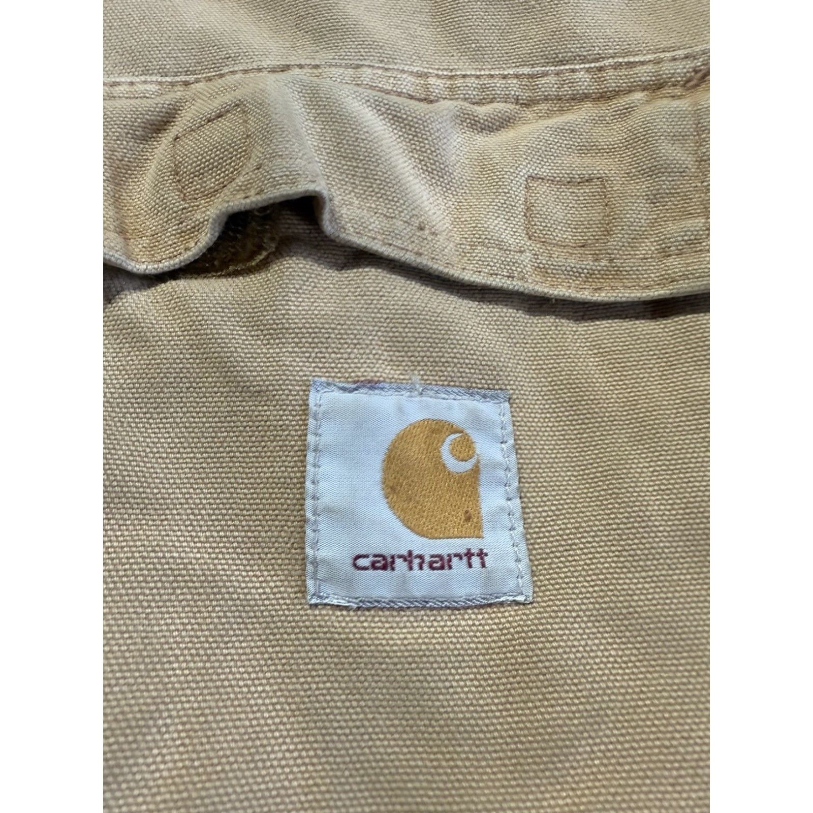 Carhartt VINTAGE Carhartt Jacket 3XL Tan Distressed Faded 90s Workwear Logo Quilted Zipper Carhartt C03 Mens Size US XXL / EU 58 / 5 - 2 Thumbnail