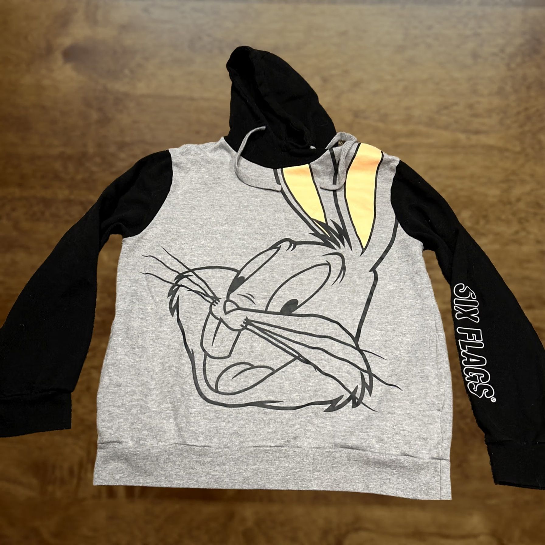 Vintage Looney Tunes Hoodie Womens M Six Flags Bugs Bunnie B23 Size M / US 6-8 / IT 42-44 - 1 Thumbnail