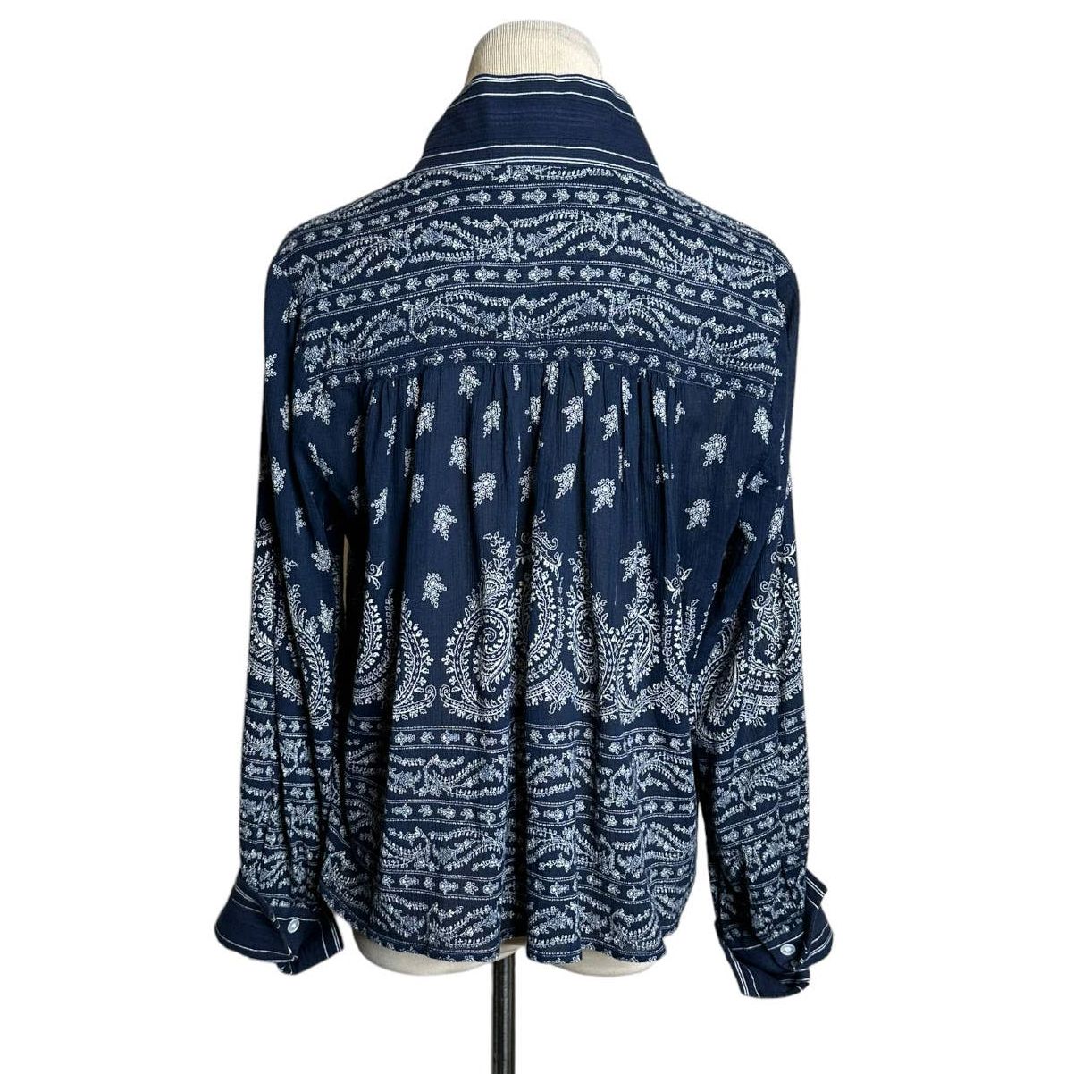 Sea New York Sea New York blue paisley print long sleeves blouse size 2 Size XS / US 0-2 / IT 36-38 - 3 Thumbnail