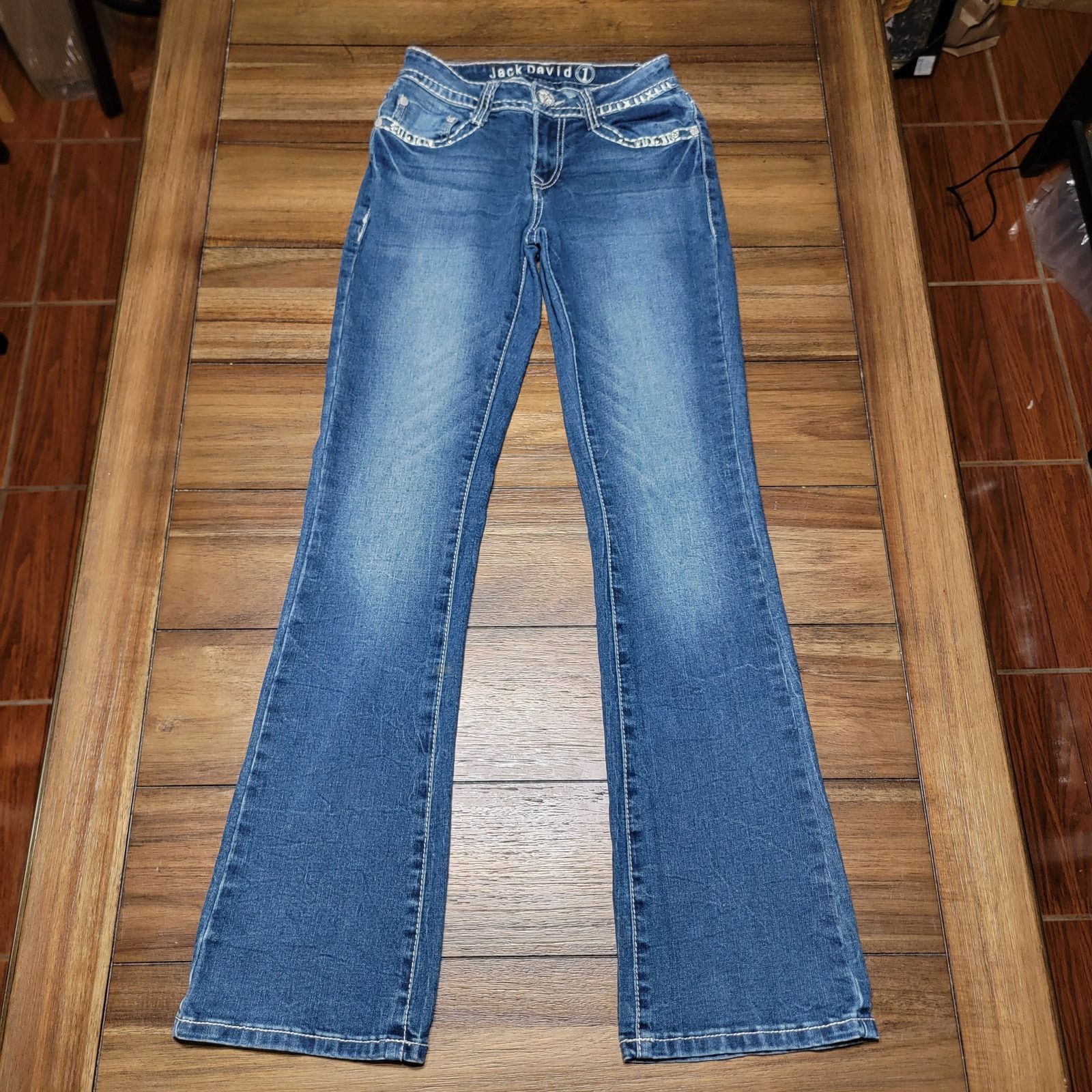Other Jack David Straight Denim Jeans w/ Studs and Bling - Size 1 Size 25" / US 0 / IT 36 - 1 Thumbnail