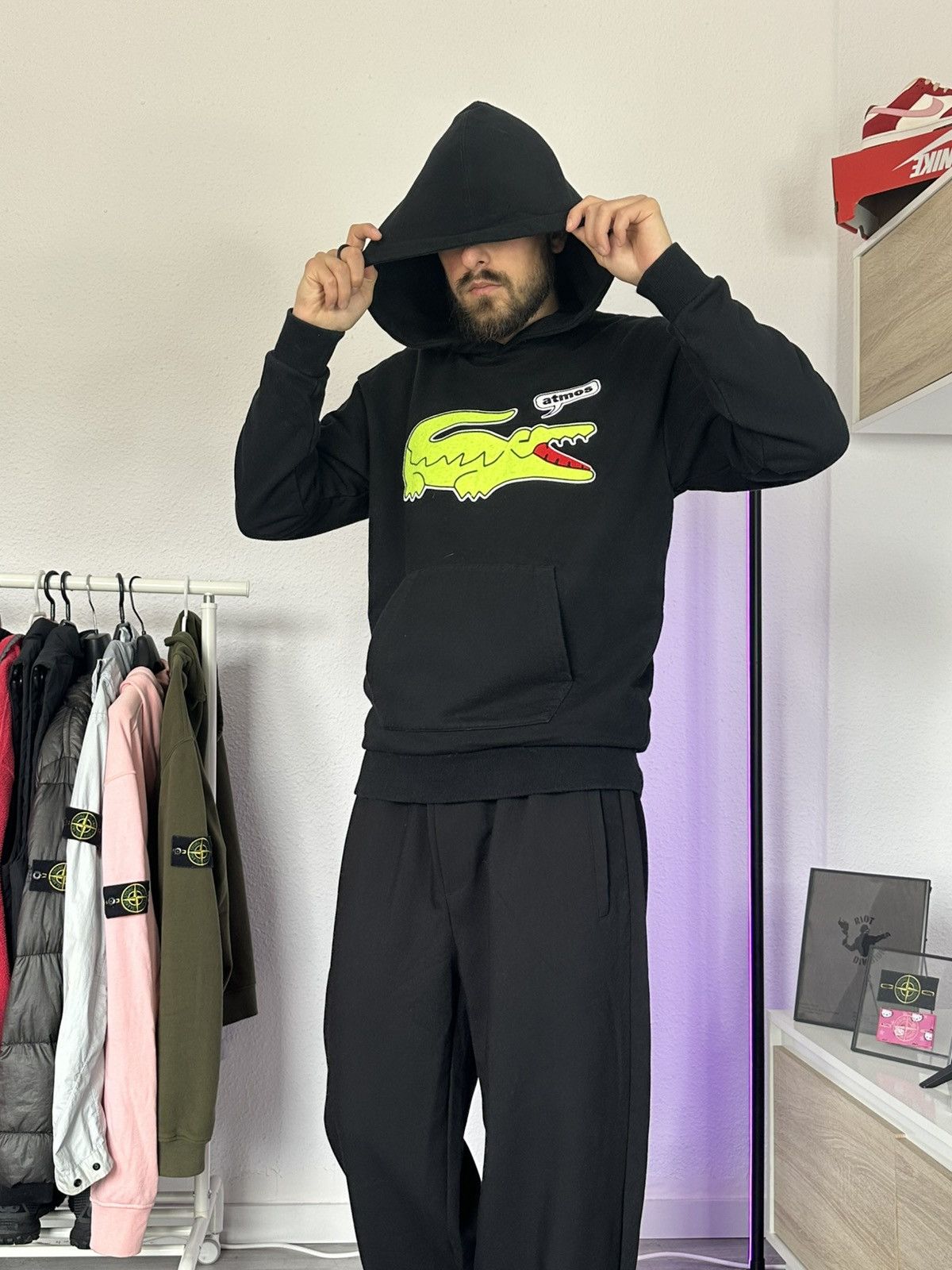 Lacoste × atmos Lacoste L!VE x Atmos Hoodie,Made in Japan, Rare Sample Size US S / EU 44-46 / 1 - 8 Thumbnail